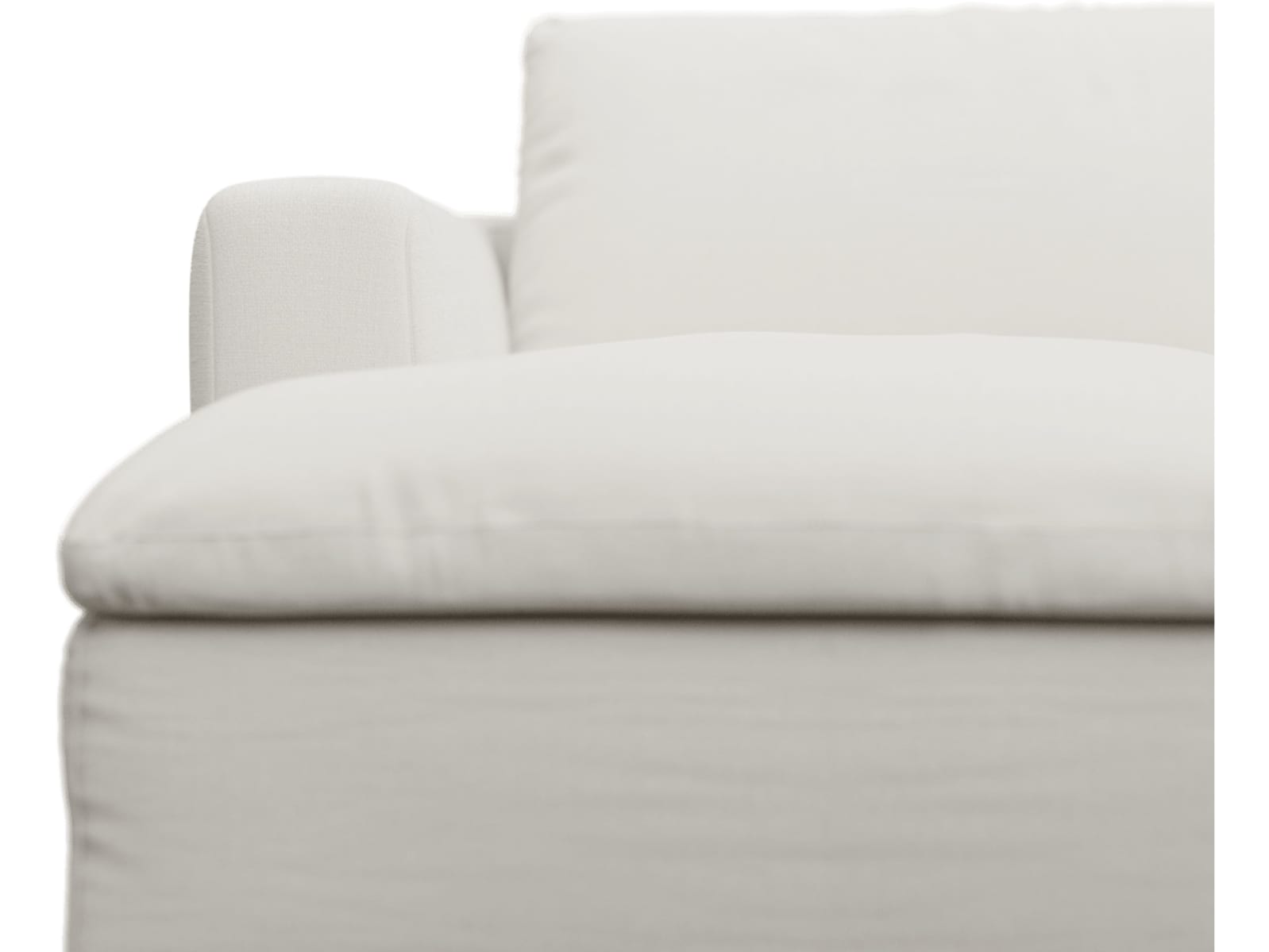 Cloud Deep Tribute Ice Modular Sofa - 3 Seater Chaise color Tribute Ice