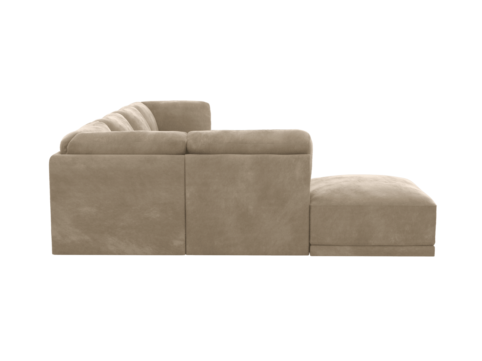 Emily Modular Sofa Muse Soft Brown - 6 Piece color Muse Soft Brown