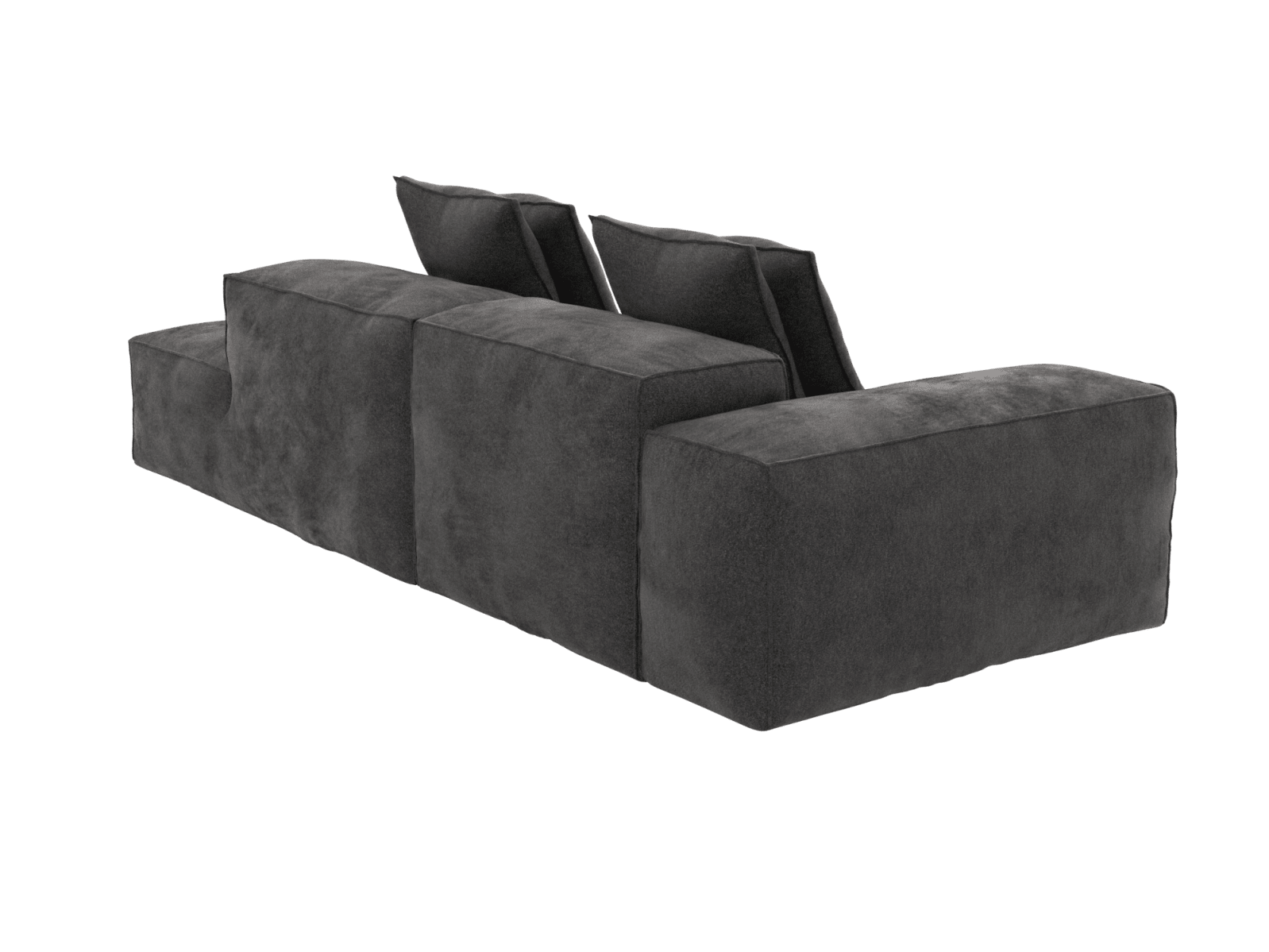 Riley California Charcoal 3 Seater Terminal Right Modular Sofa color California Charcoal