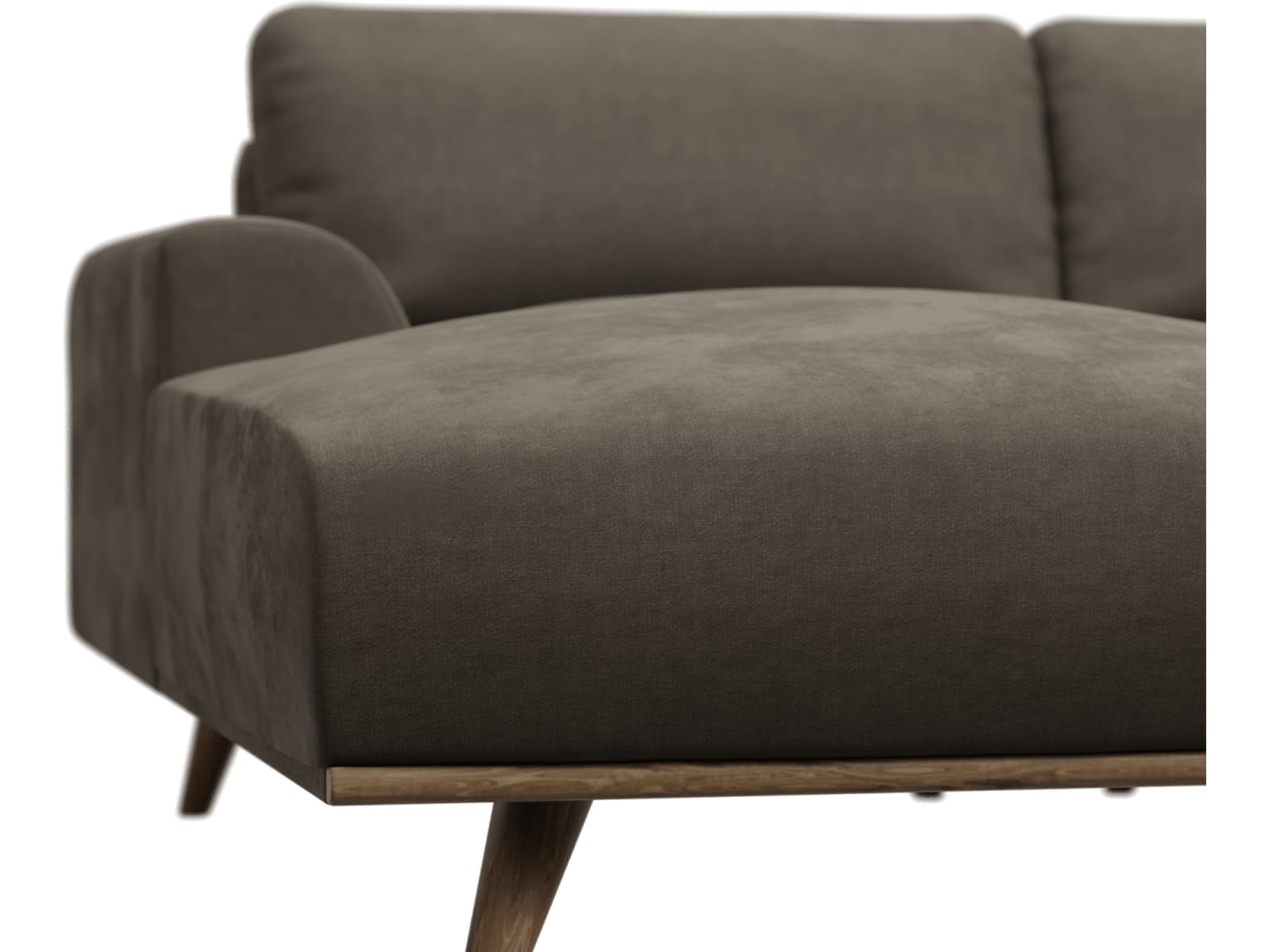 Dane Muse Mink Chaise Sofa - 3 Seater color Muse Mink
