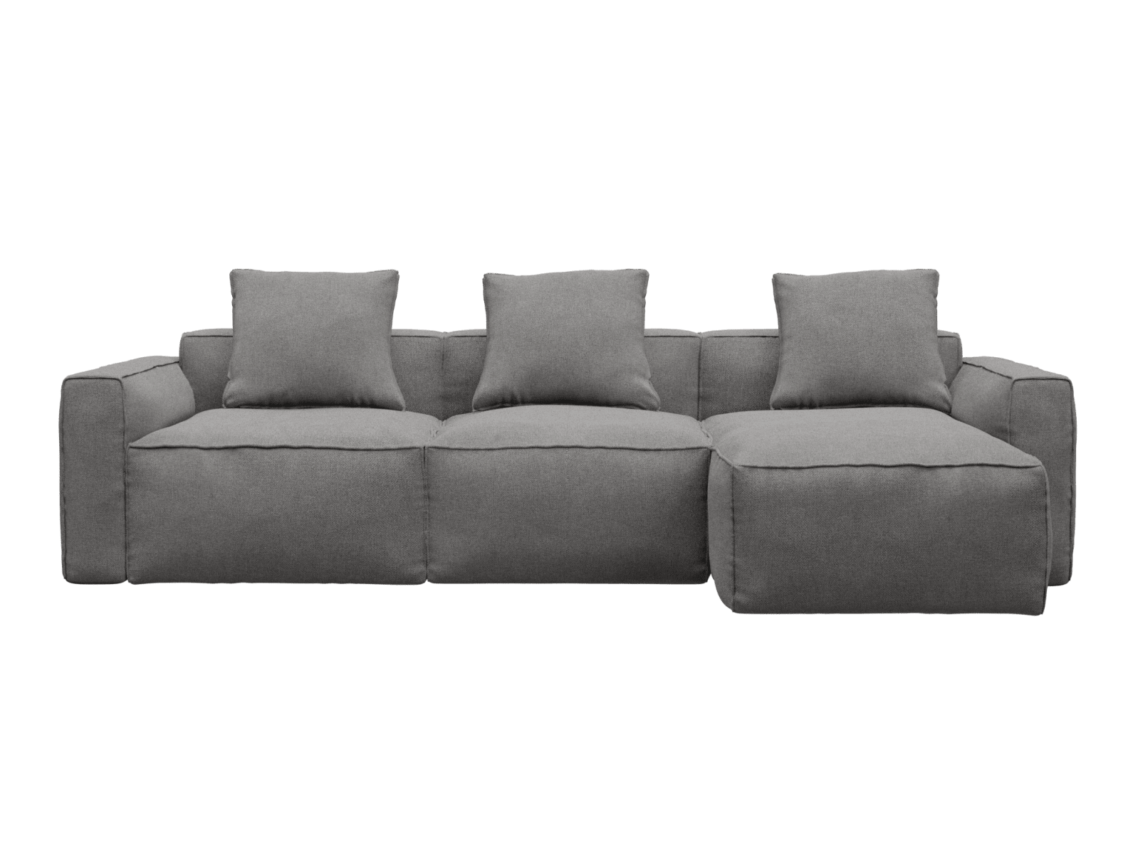 Riley Apt California Slate Sofa - 3 Seater Chaise color California Slate