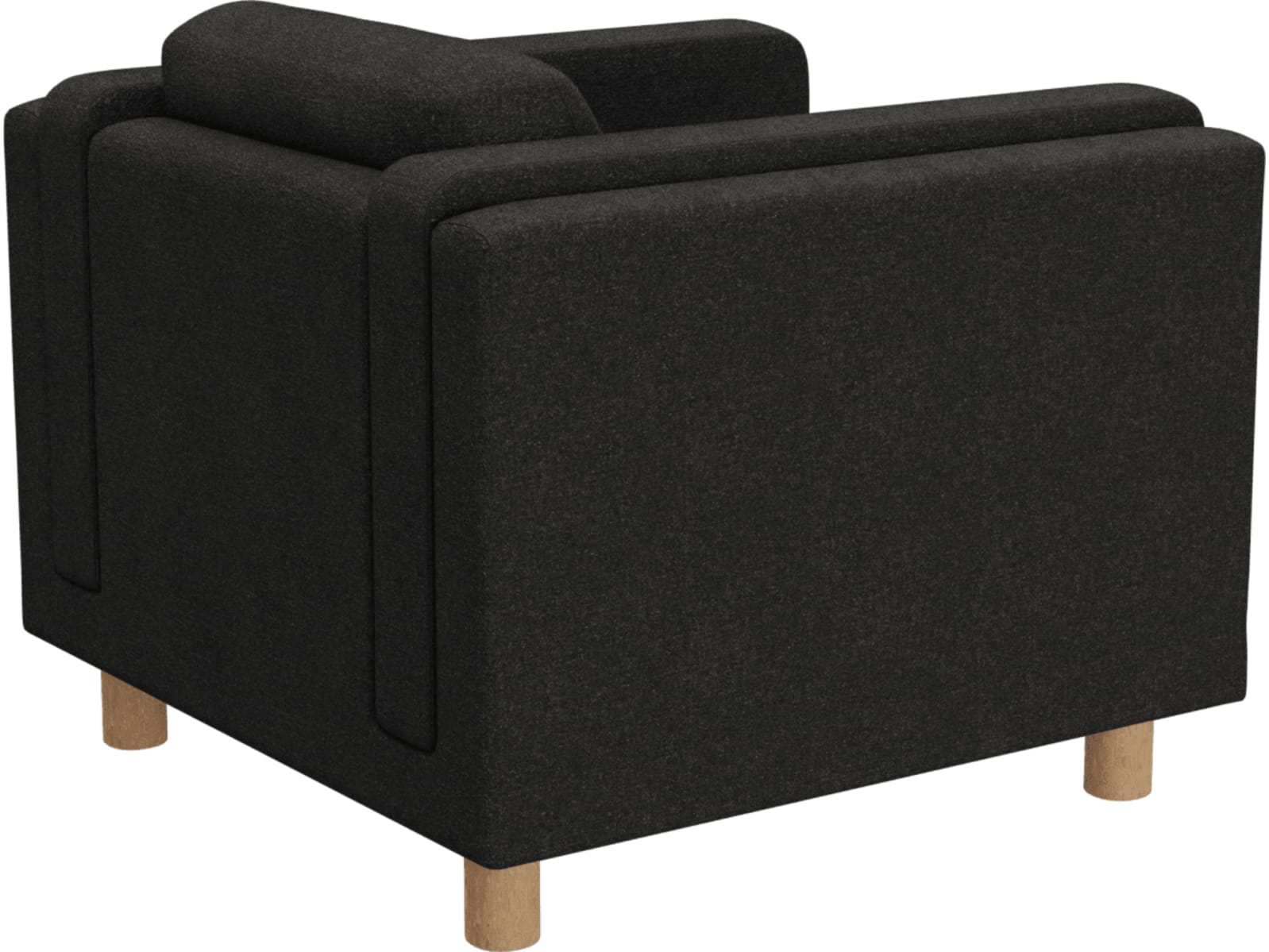 Hayes California Charcoal Armchair color California Charcoal