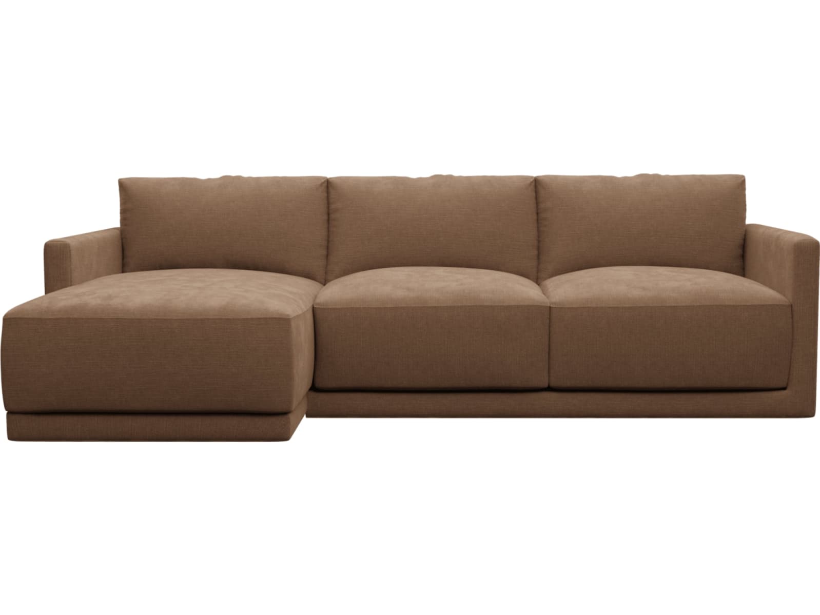 Haven Apt Tribute Chestnut Chaise Sofa color Tribute Chestnut