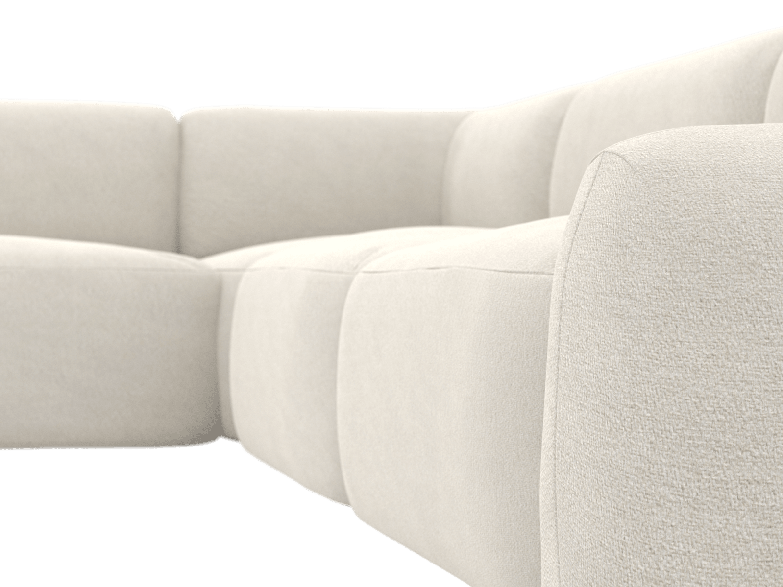 Beckett California Ivory Modular Sofa - 6 Seater color California Ivory
