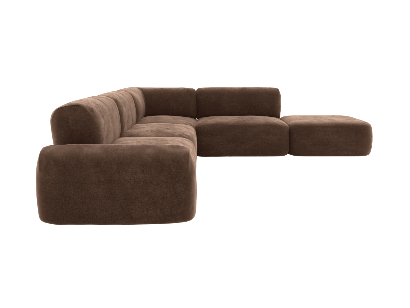 Beckett Muse Chocolate Modular Sofa - 6 Seater color Muse Chocolate