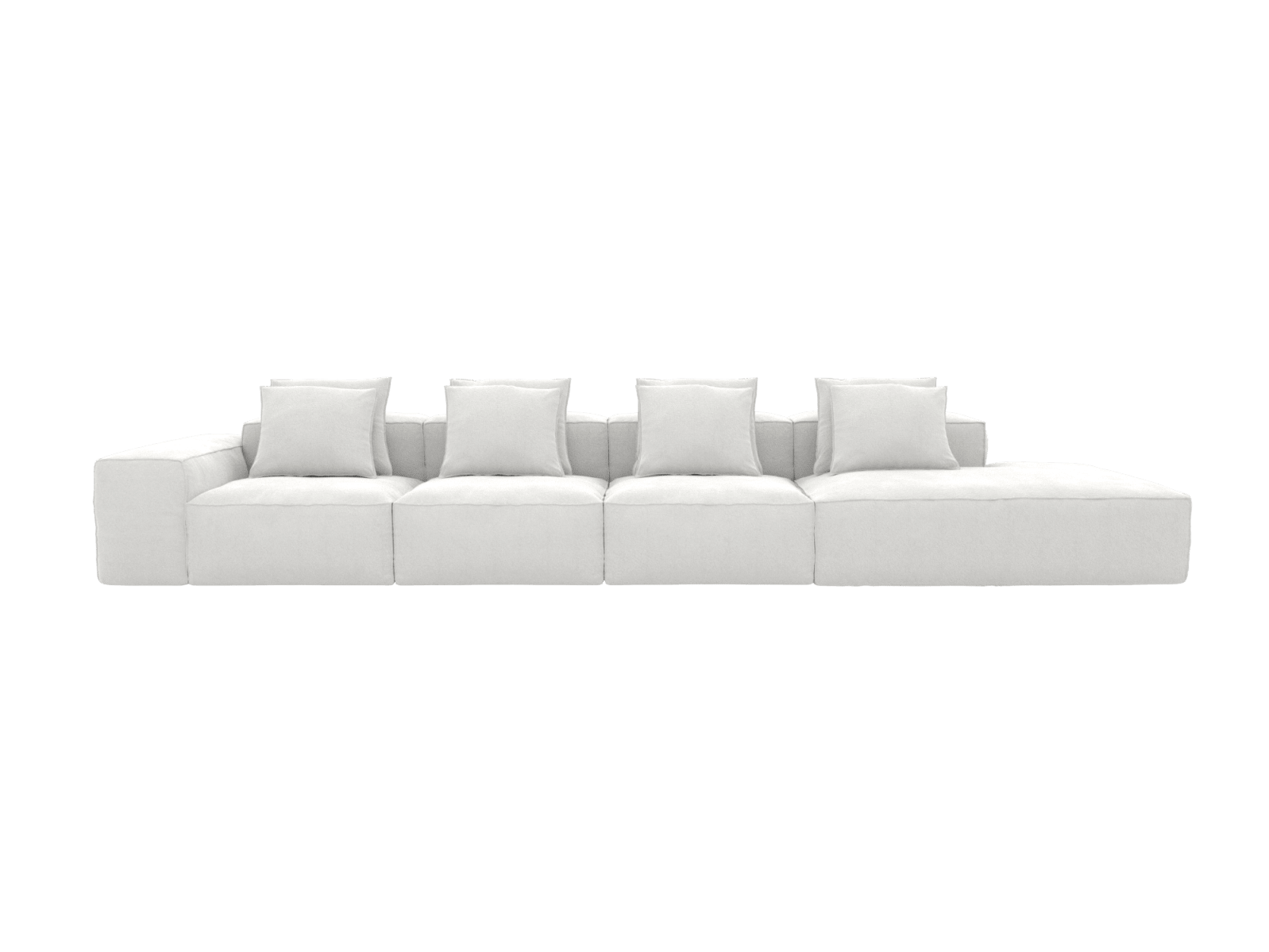 Riley Muse Frost 5 Seater Terminal Right Modular Sofa color Muse Frost