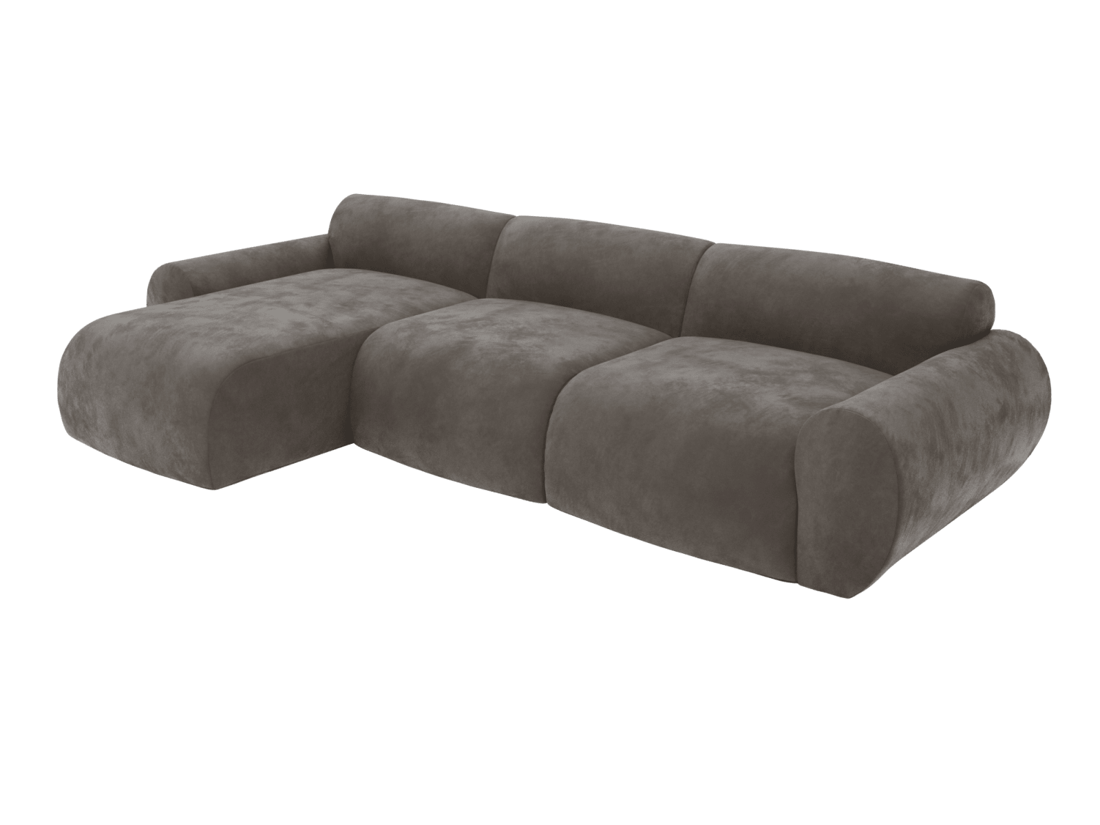 Malmo Muse Mink Chaise Sofa - 3 Seater color Muse Mink