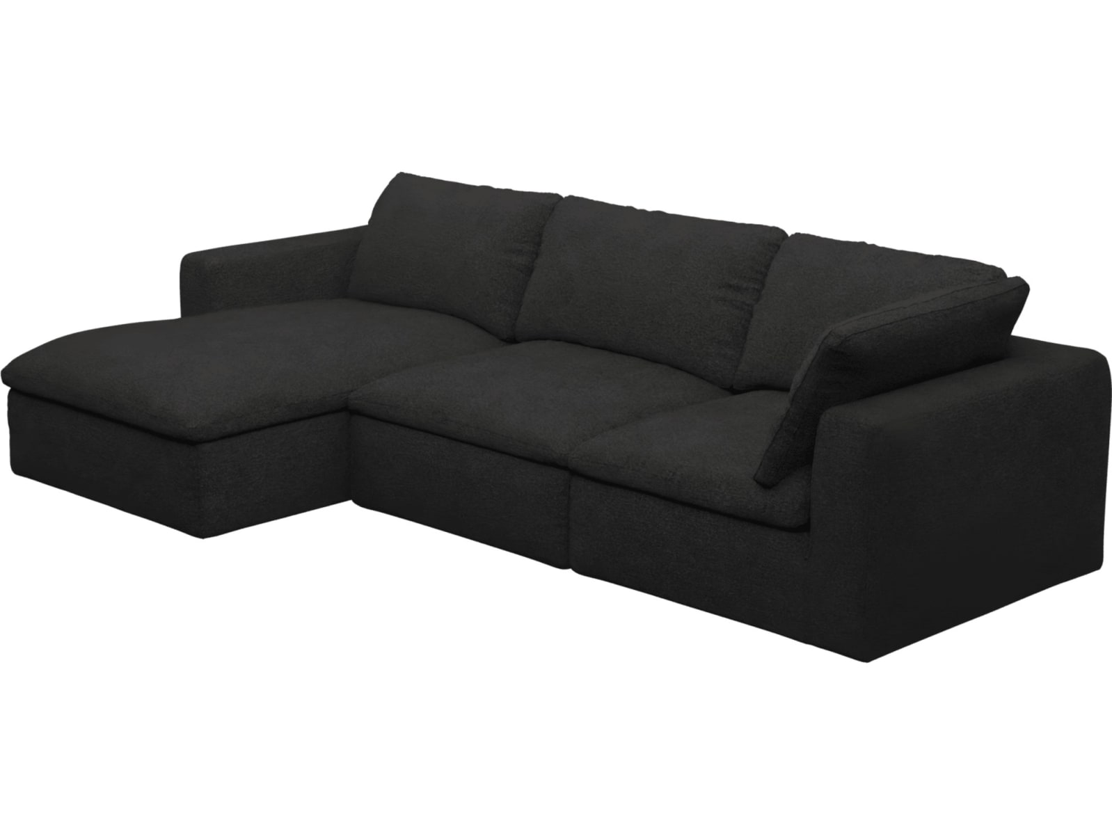 Cloud Deep California Charcoal Modular Sofa - 3 Seater Chaise color California Charcoal
