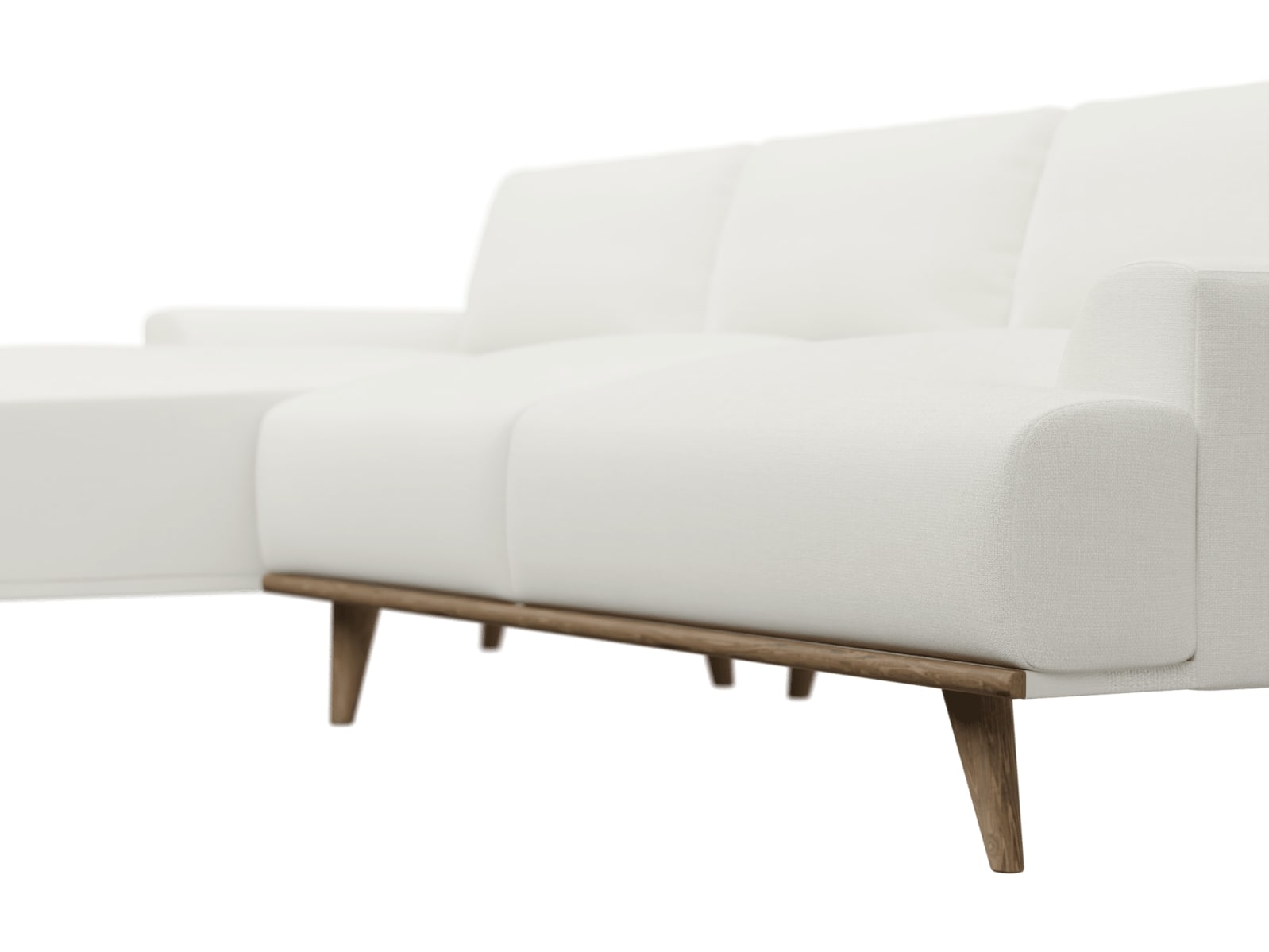 Dane Tribute Shell Chaise Sofa - 3 Seater color Tribute Shell