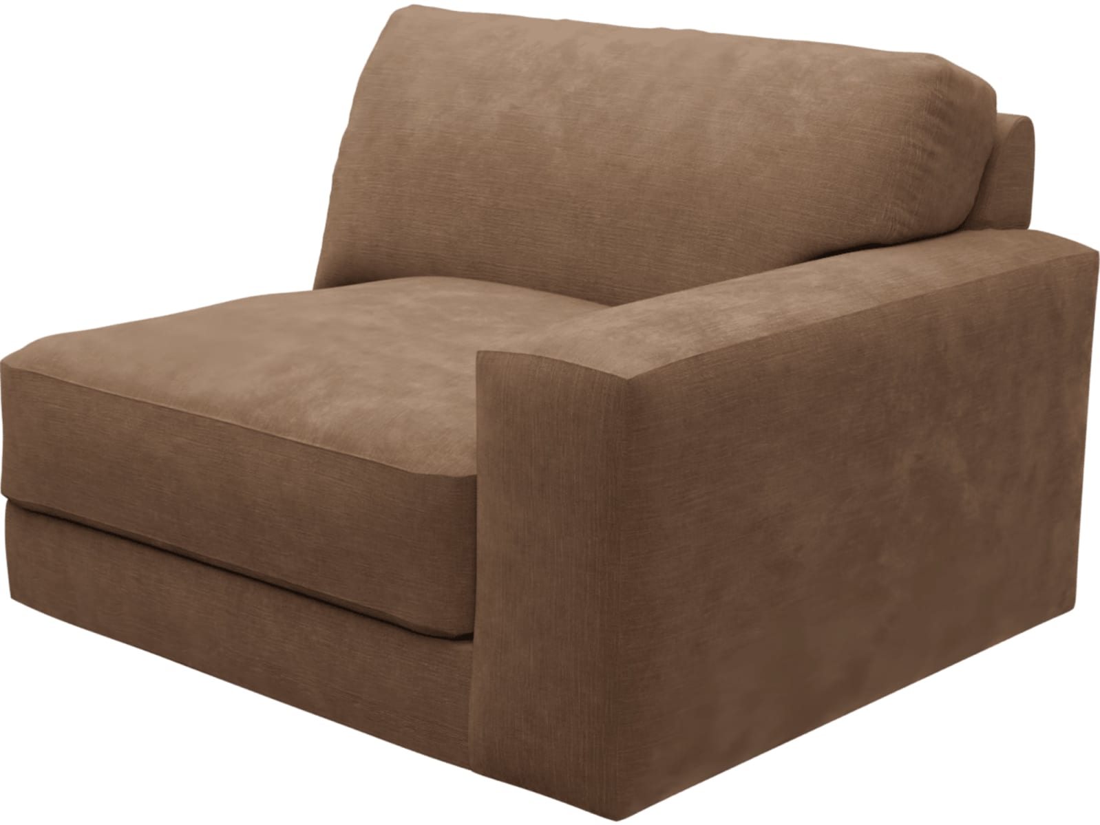 Monica Tribute Chestnut Right Arm Facing Chair Module color Tribute Chestnut