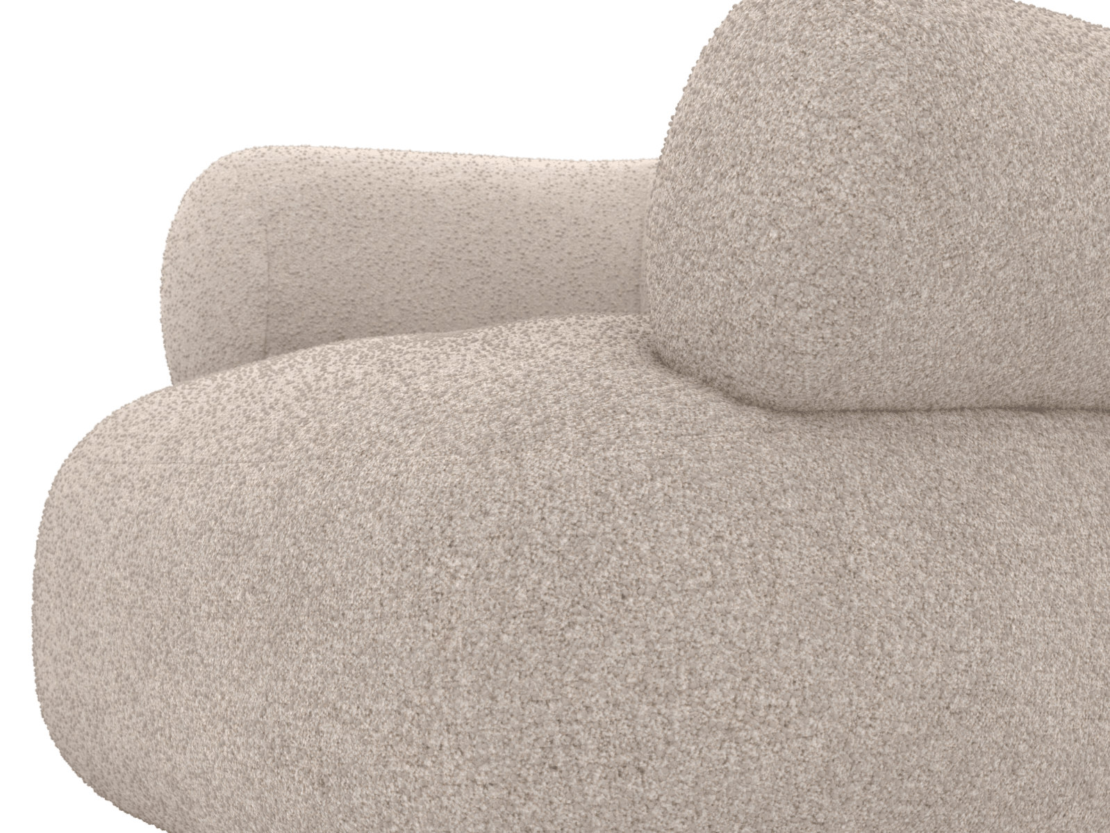 Colette Boucle Pumice Swivel Armchair color Boucle Pumice