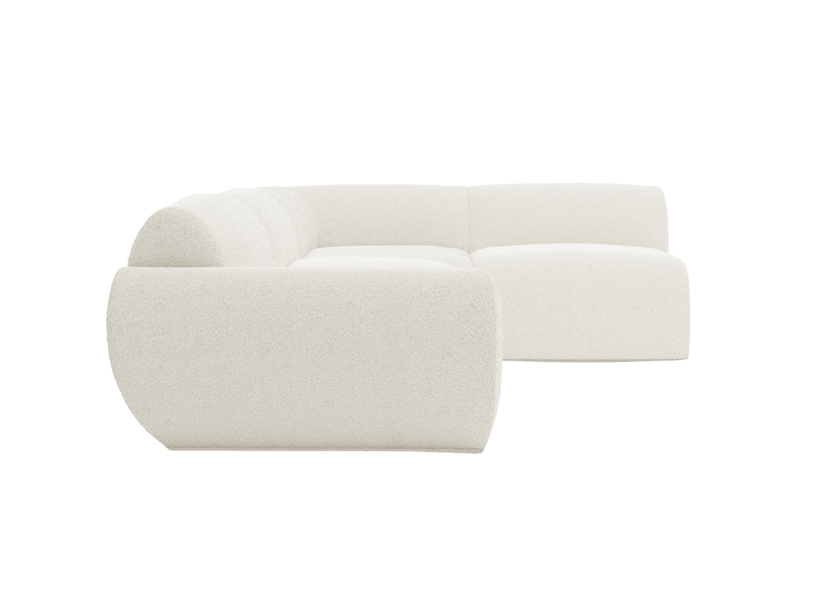 Malmo Boucle Ivory Sofa - 4 Seater RAF Terminal color Boucle Ivory