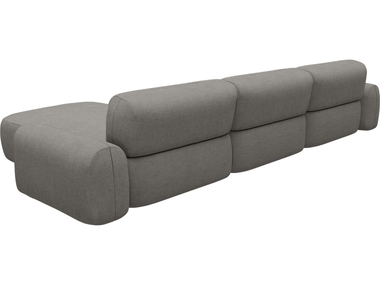 Beckett Isla Soft Grey Chaise Sofa - 3 Seater color Isla Soft Grey