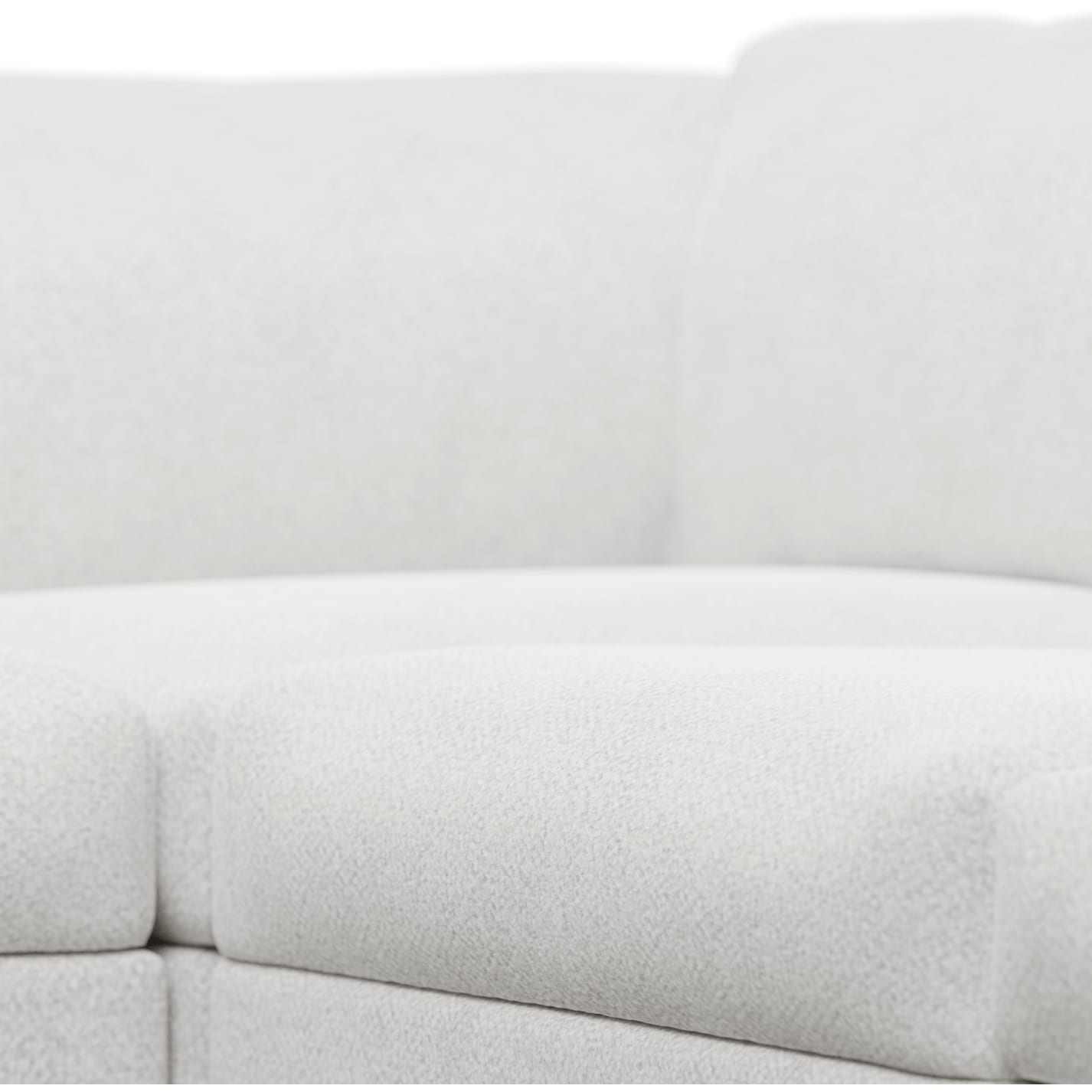 Finley Noa Fog Modular Sofa - 3 Seater and Ottoman color Noa Fog
