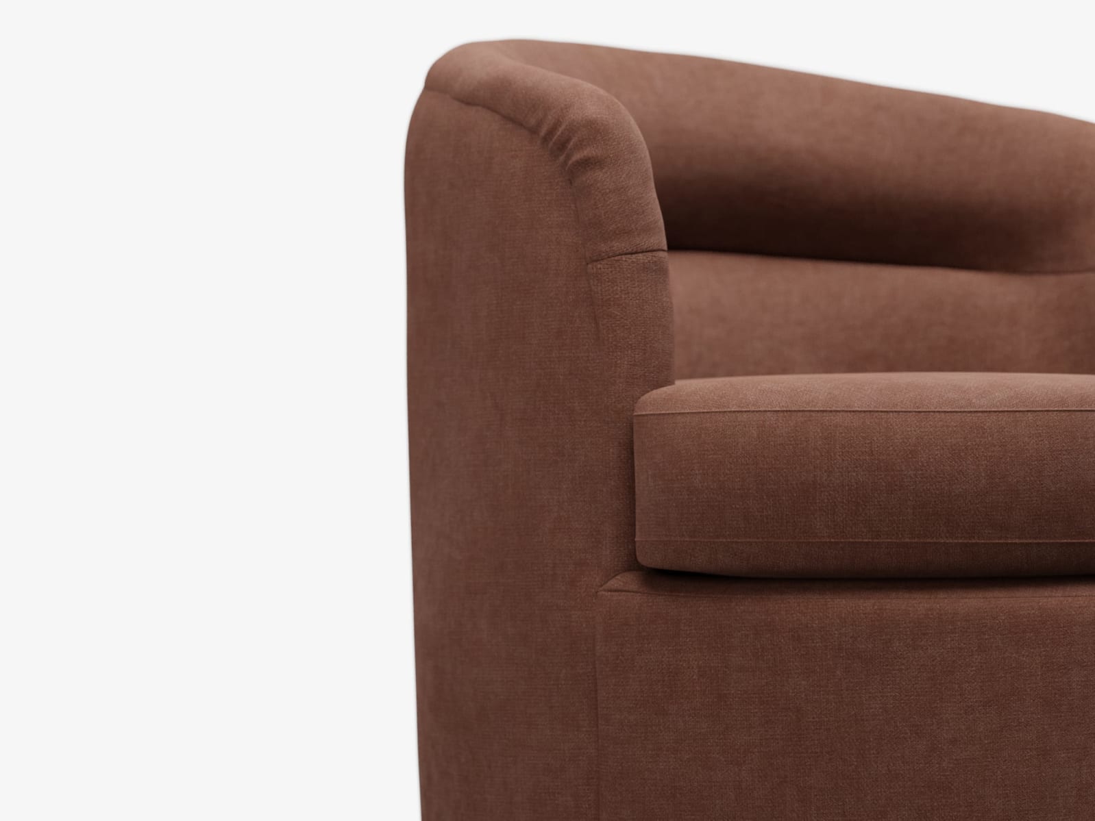 Penelope Swivel Chair Muse Rust color Muse Rust