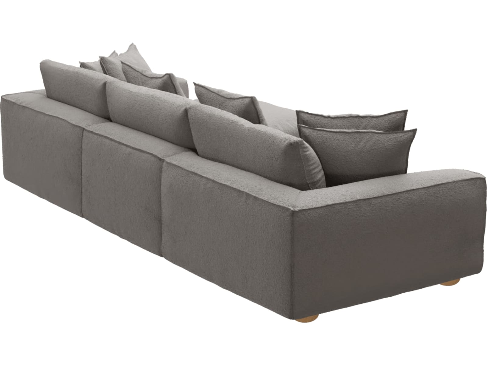 Tully Boucle Pumice Chaise Sofa - 3 Seater color Boucle Pumice