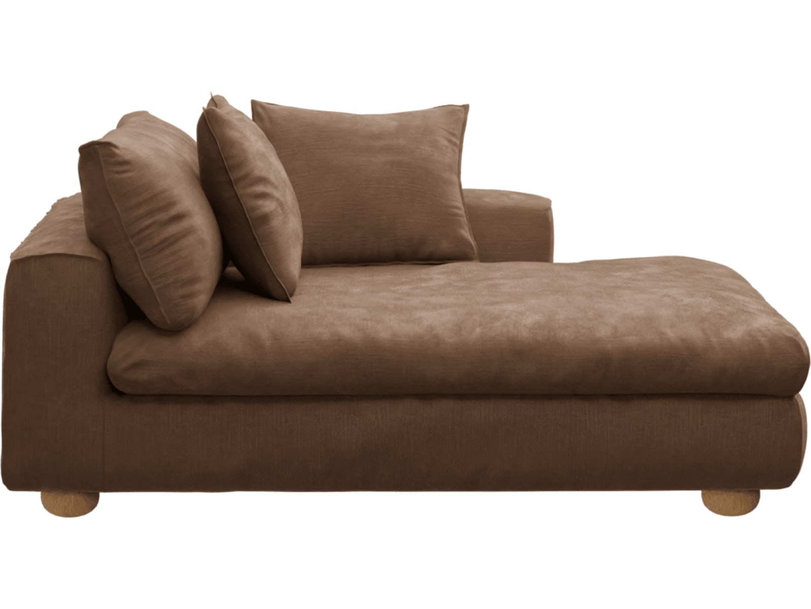 Tully Tribute Chestnut Chaise Right Arm Facing Module color Tribute Chestnut