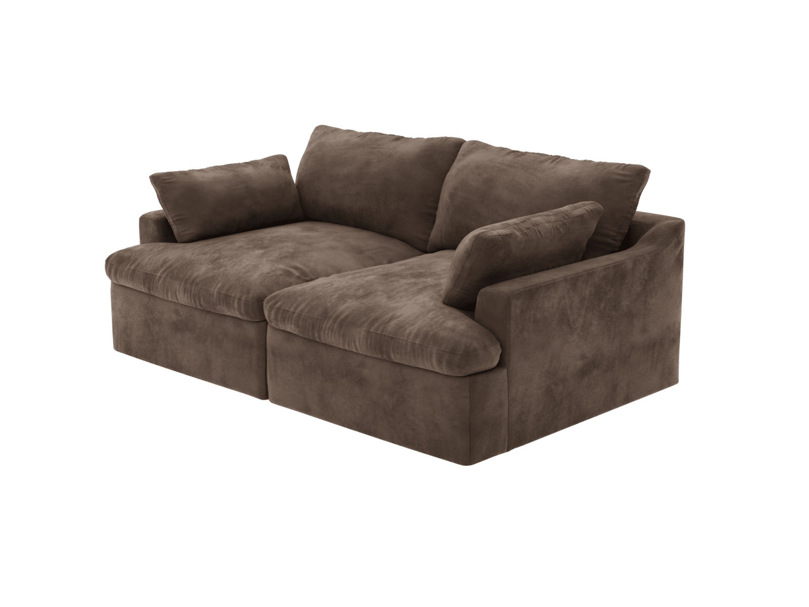 Retreat Muse Chocolate Modular Sofa - 2 Piece color Muse Chocolate
