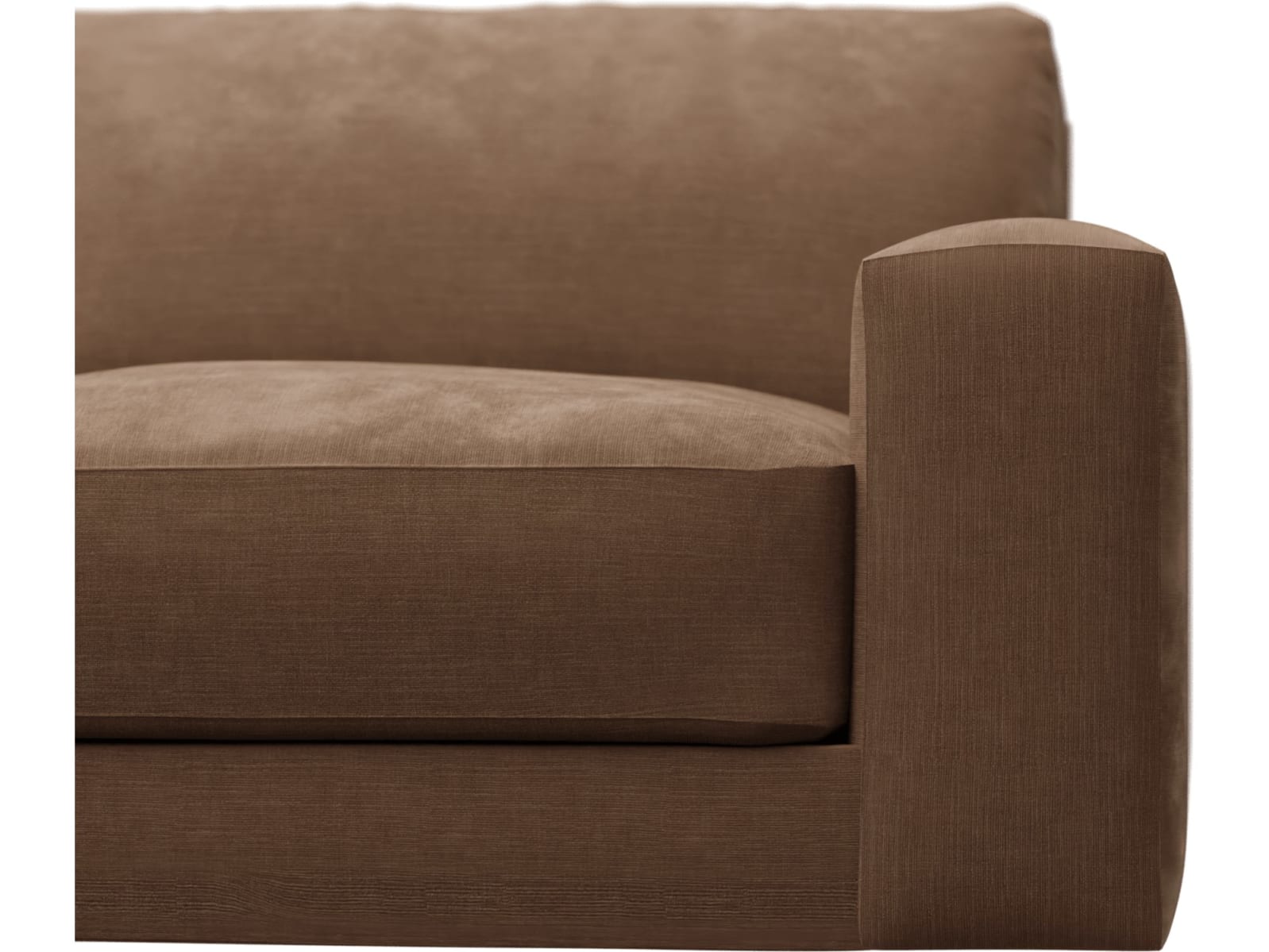 Monica Tribute Chestnut Chaise Sofa - 3 Seater color Tribute Chestnut