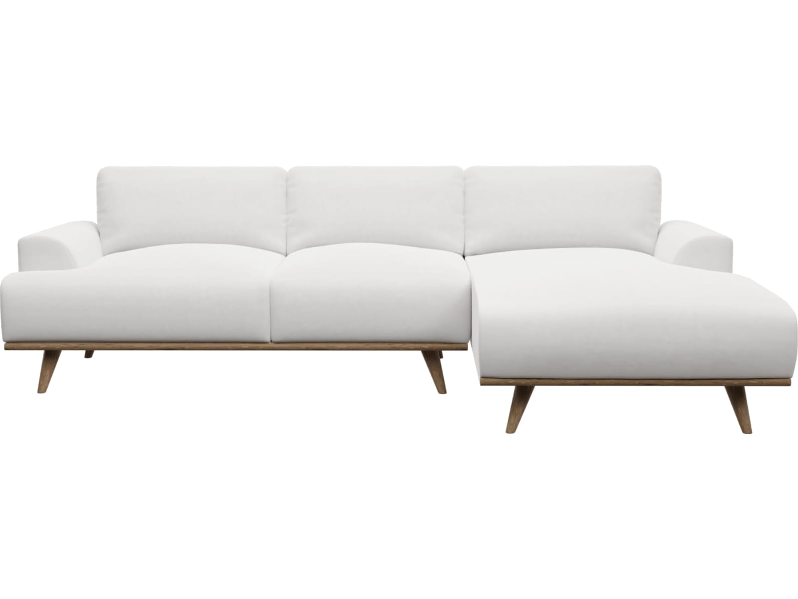 Dane Muse Frost Chaise Sofa - 3 Seater color Muse Frost