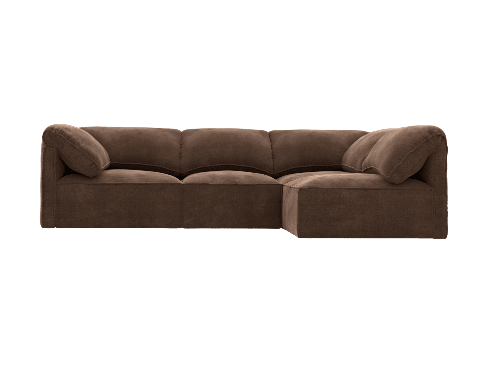 Kai Muse Chocolate Modular Sofa - 4 Seater color Muse Chocolate