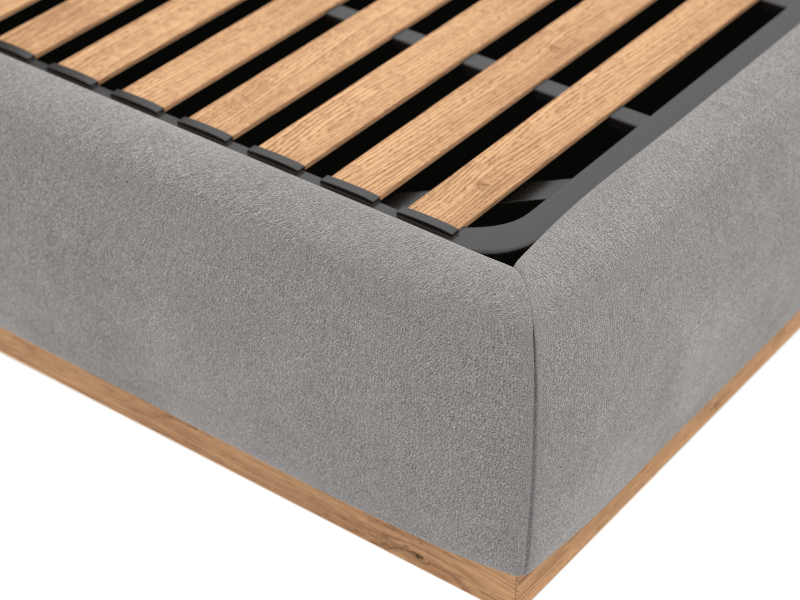 Haven Gas Lift Bed Toorak Pebble Queen color Toorak Pebble