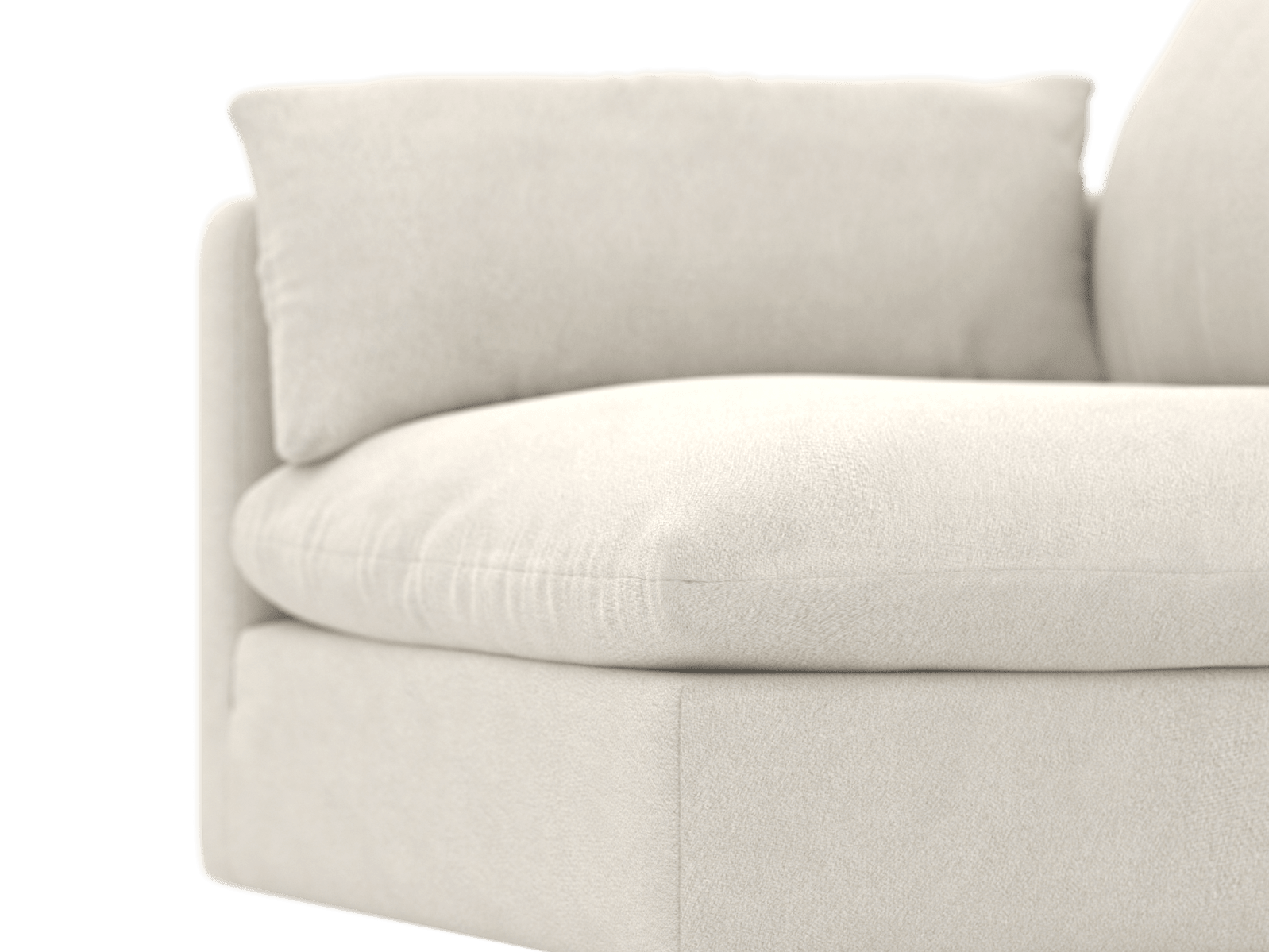 Willow California Ivory 1 Seat Left Arm Facing Sofa Module color California Ivory