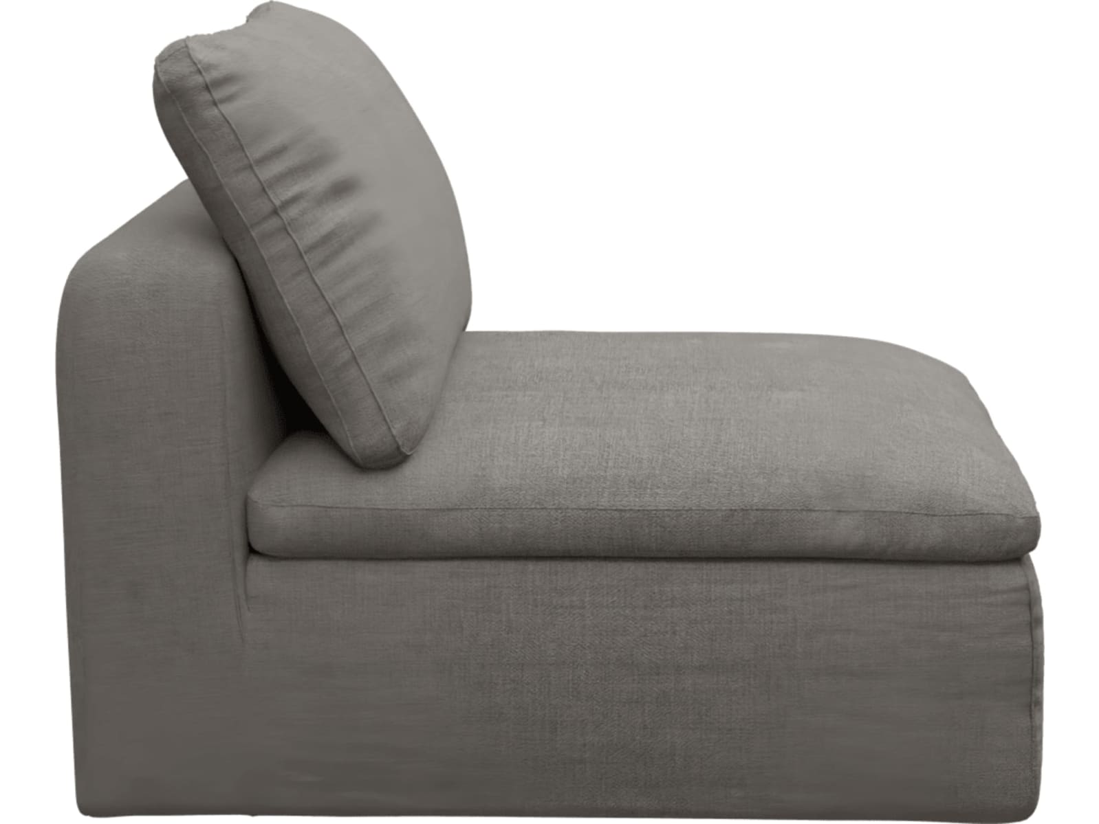Cloud Deep Armless Module Isla Soft Grey color Isla Soft Grey
