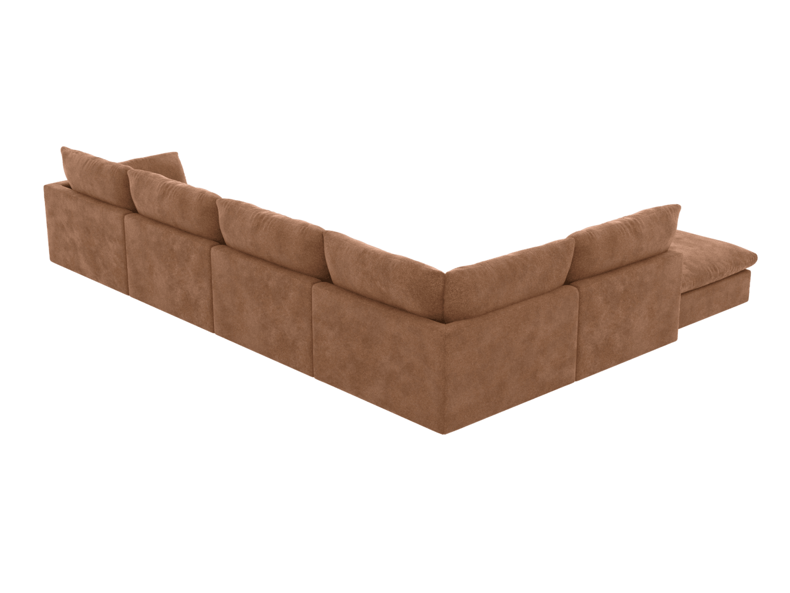 Willow Tribute Chestnut Modular Sofa - 6 Seater LAF Terminal color Tribute Chestnut