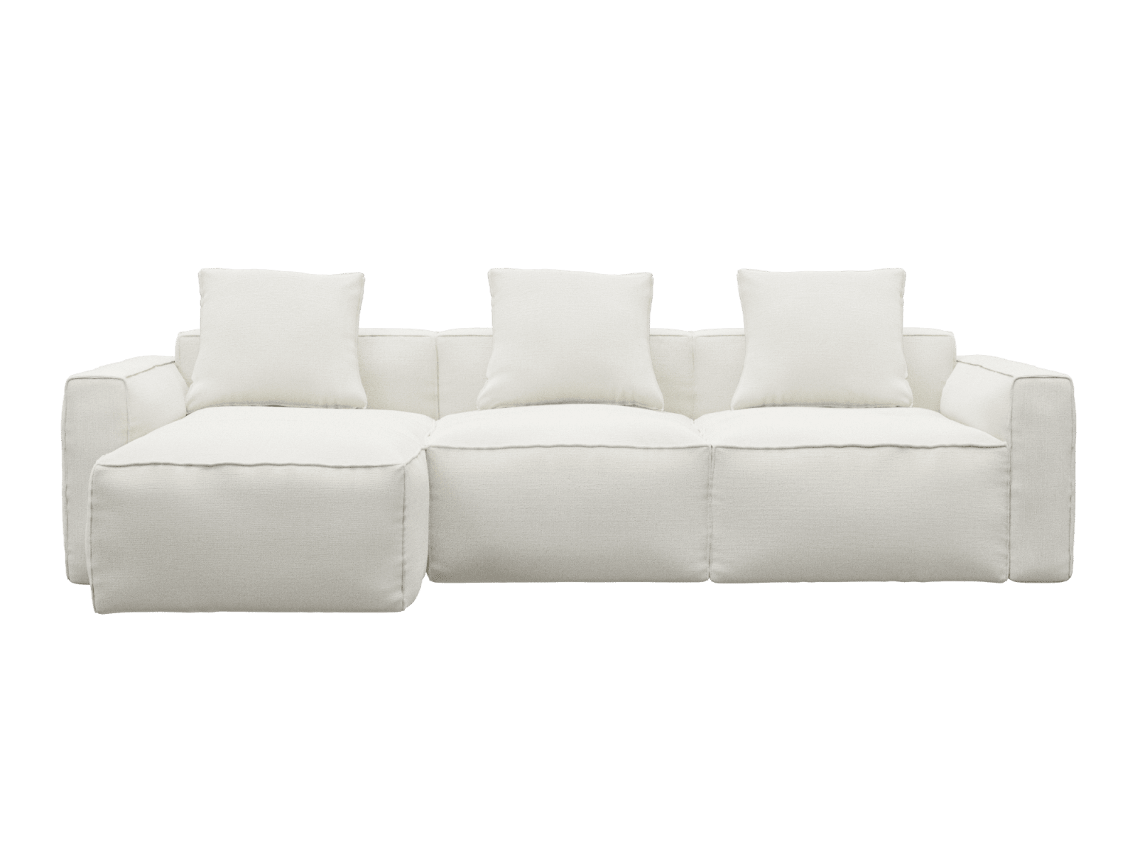 Riley Apt Tribute Shell Sofa - 3 Seater Chaise color Tribute Shell