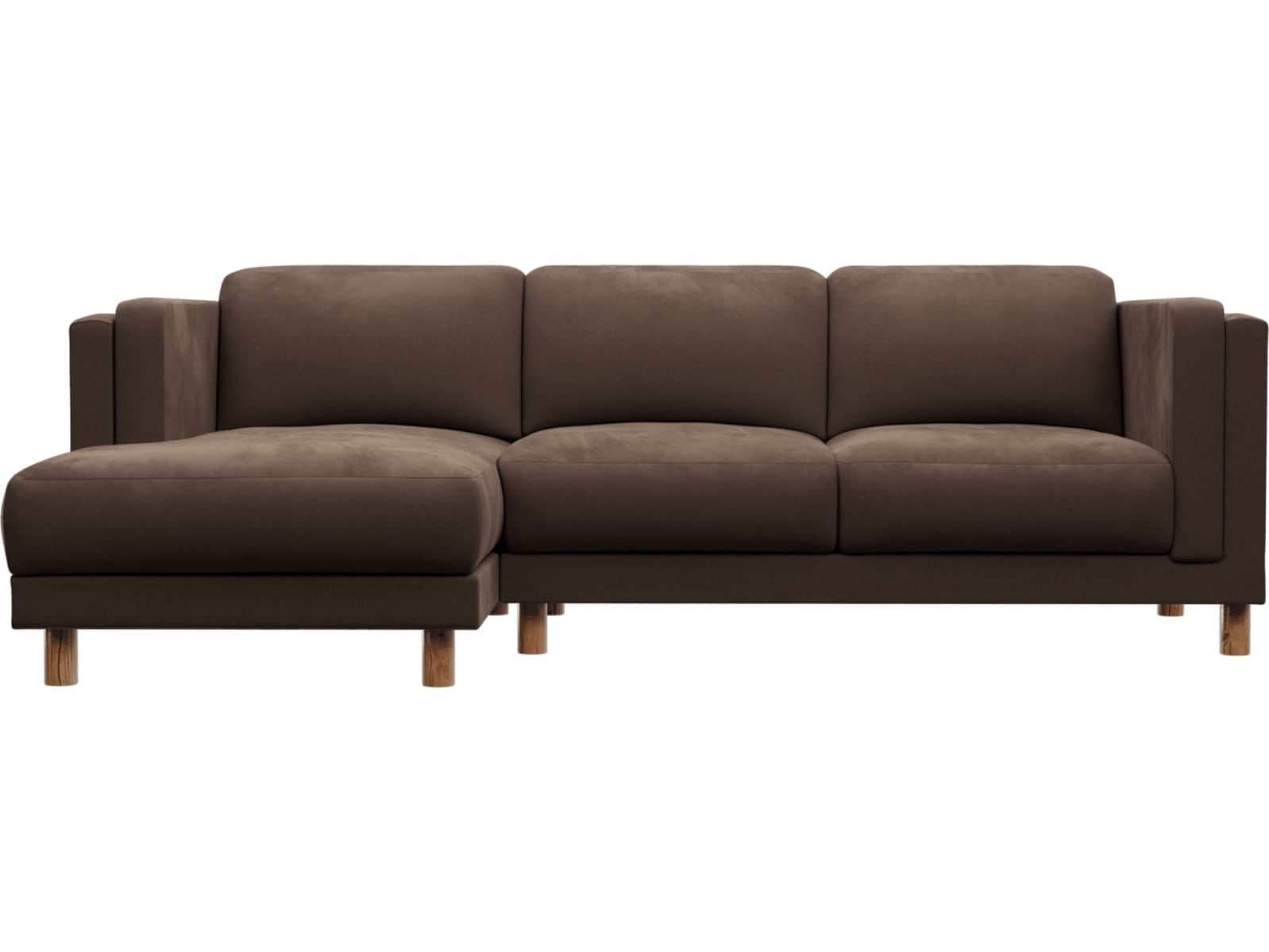 Hayes Muse Chocolate Chaise Sofa - 3 Seater color Muse Chocolate
