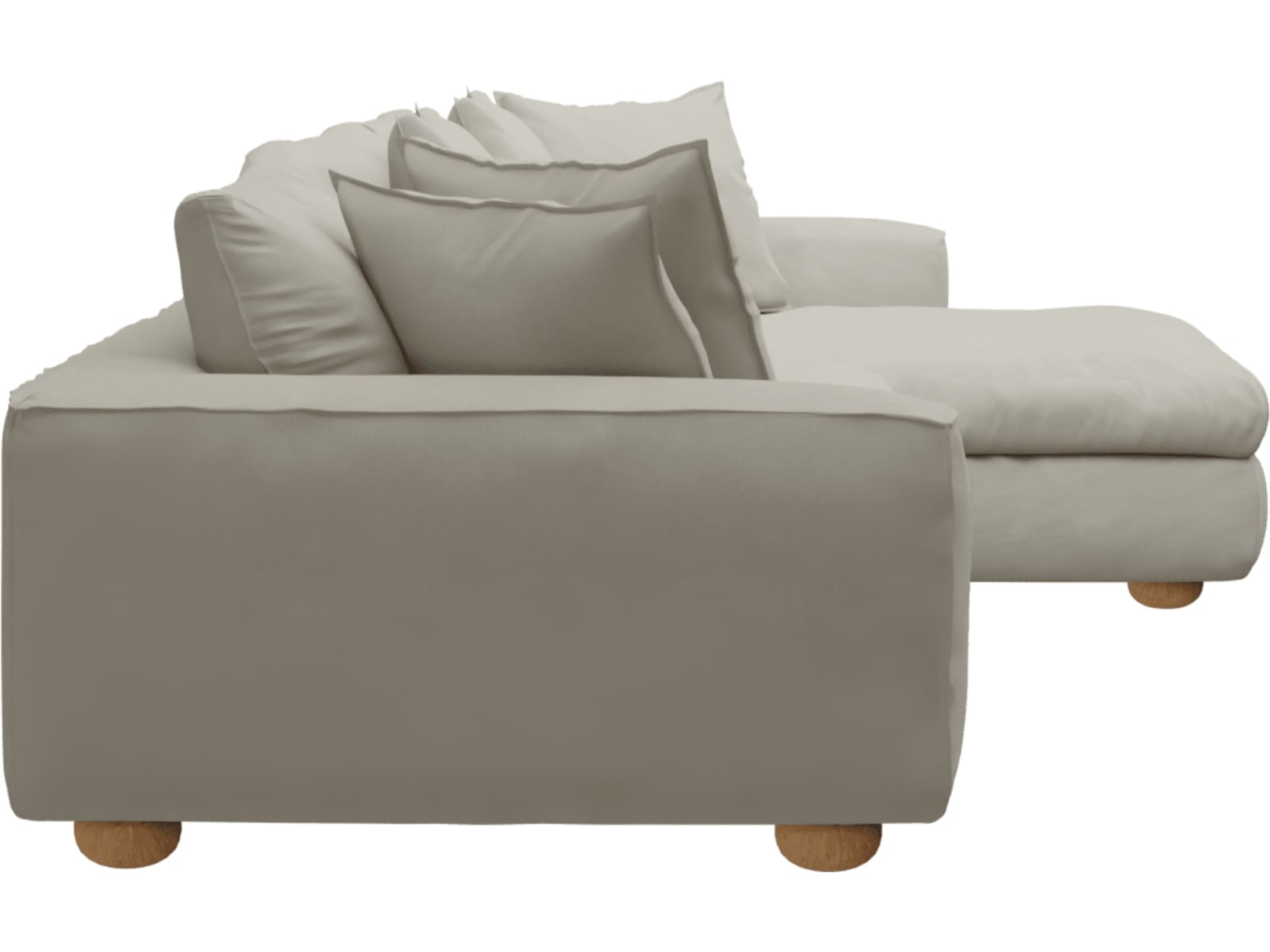 Tully California Ivory Chaise Sofa - 3 Seater color California Ivory