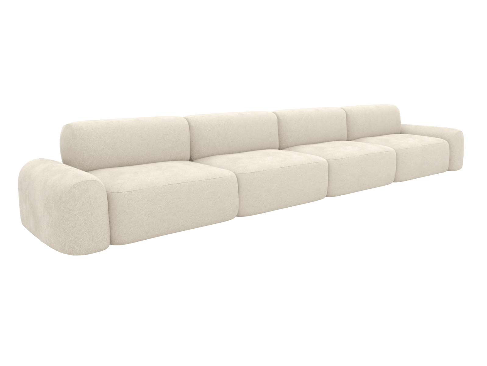 Beckett Muse Flax Modular Sofa - 4 Seater color Muse Flax