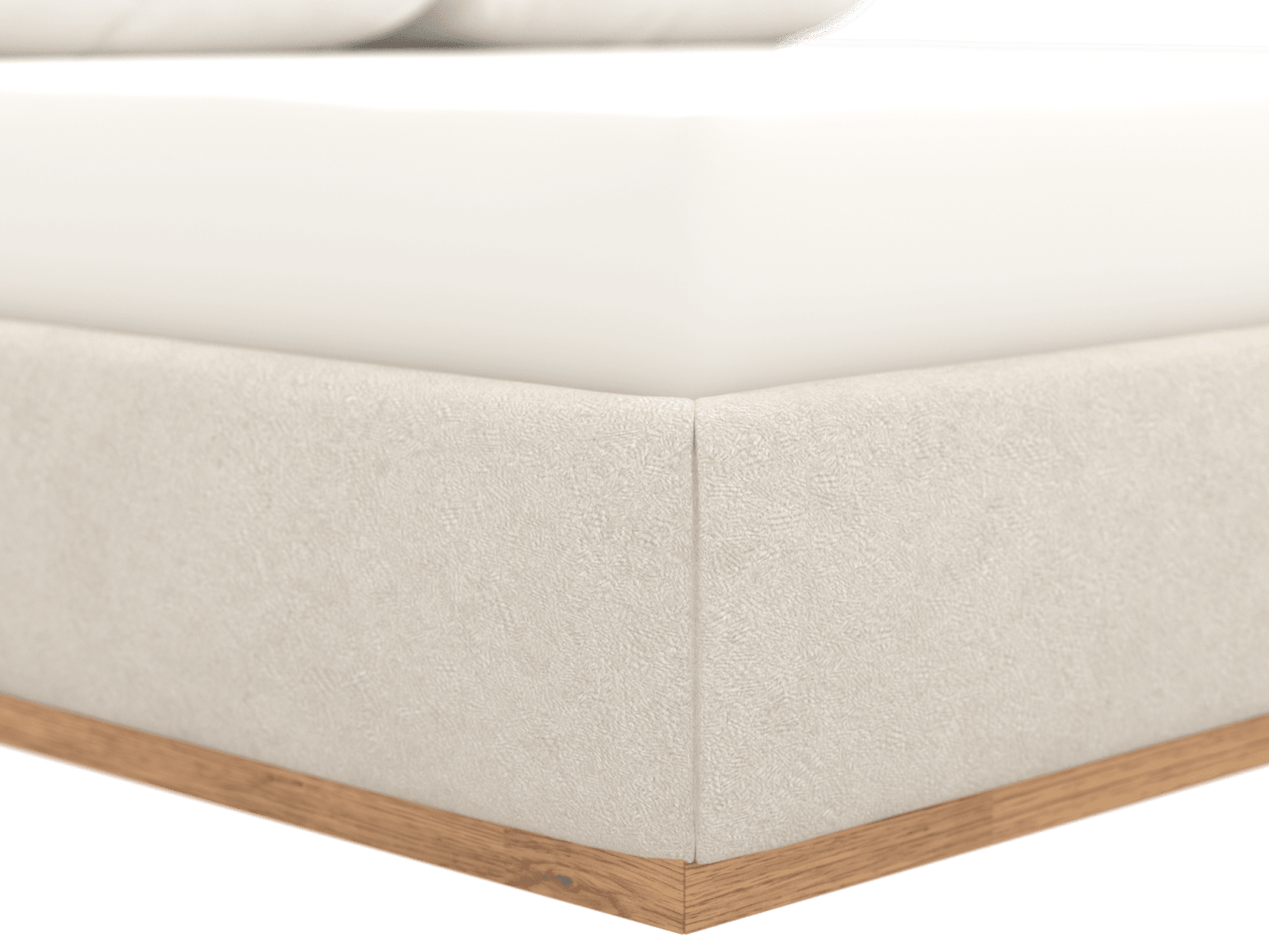 Haven Gas Lift Bed Muse Flax King color Muse Flax