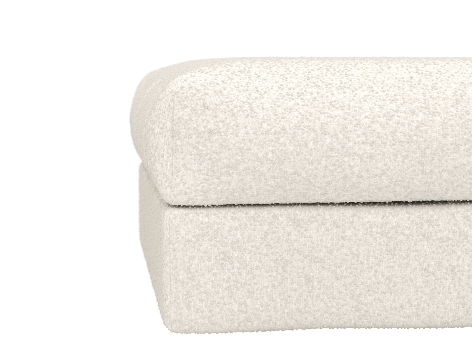Finley Boucle Ivory Ottoman color Boucle Ivory