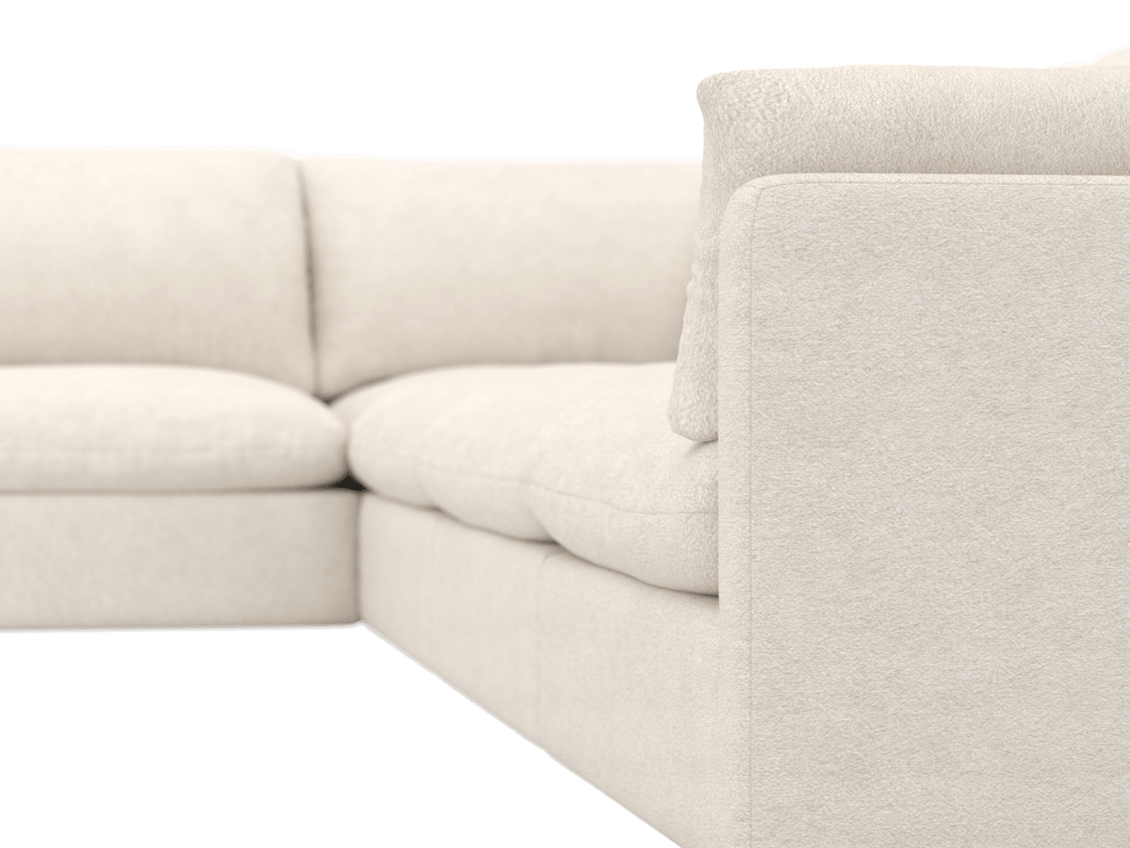 Willow Noa Fog Modular Sofa LAF - 6 Seater color Noa Fog