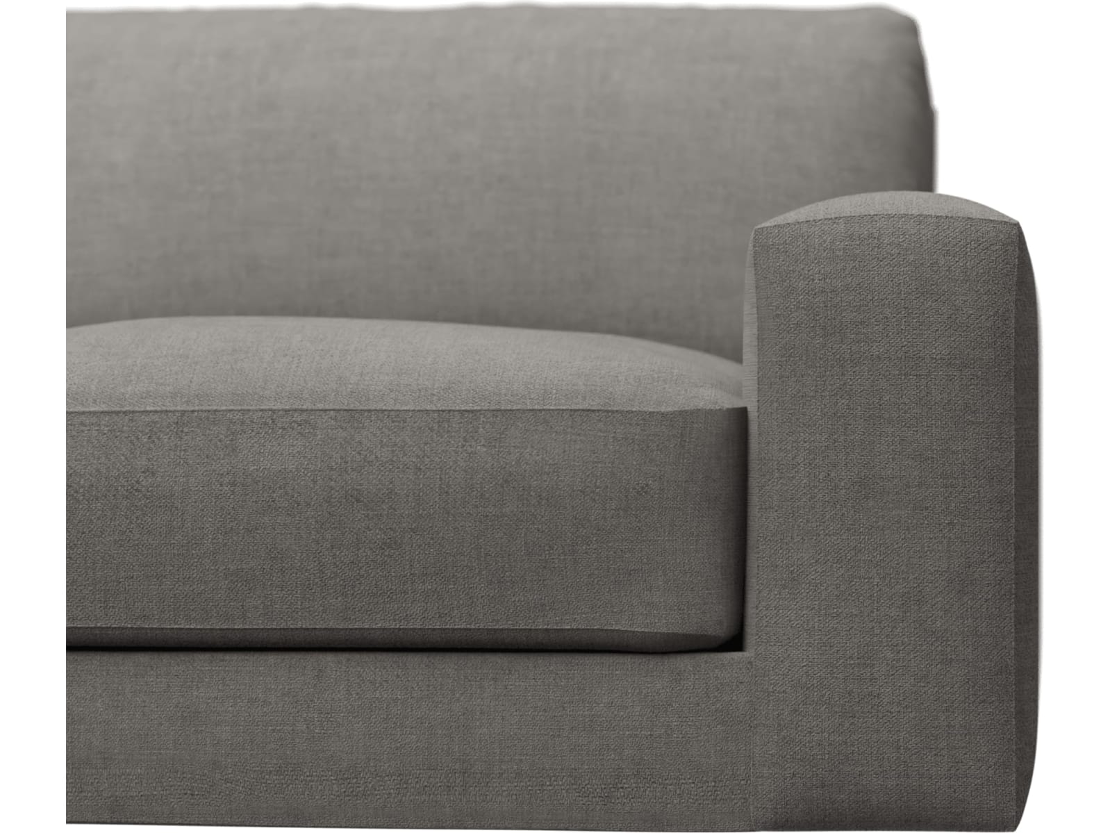 Monica Isla Soft Grey Chaise Sofa - 3 Seater color Isla Soft Grey