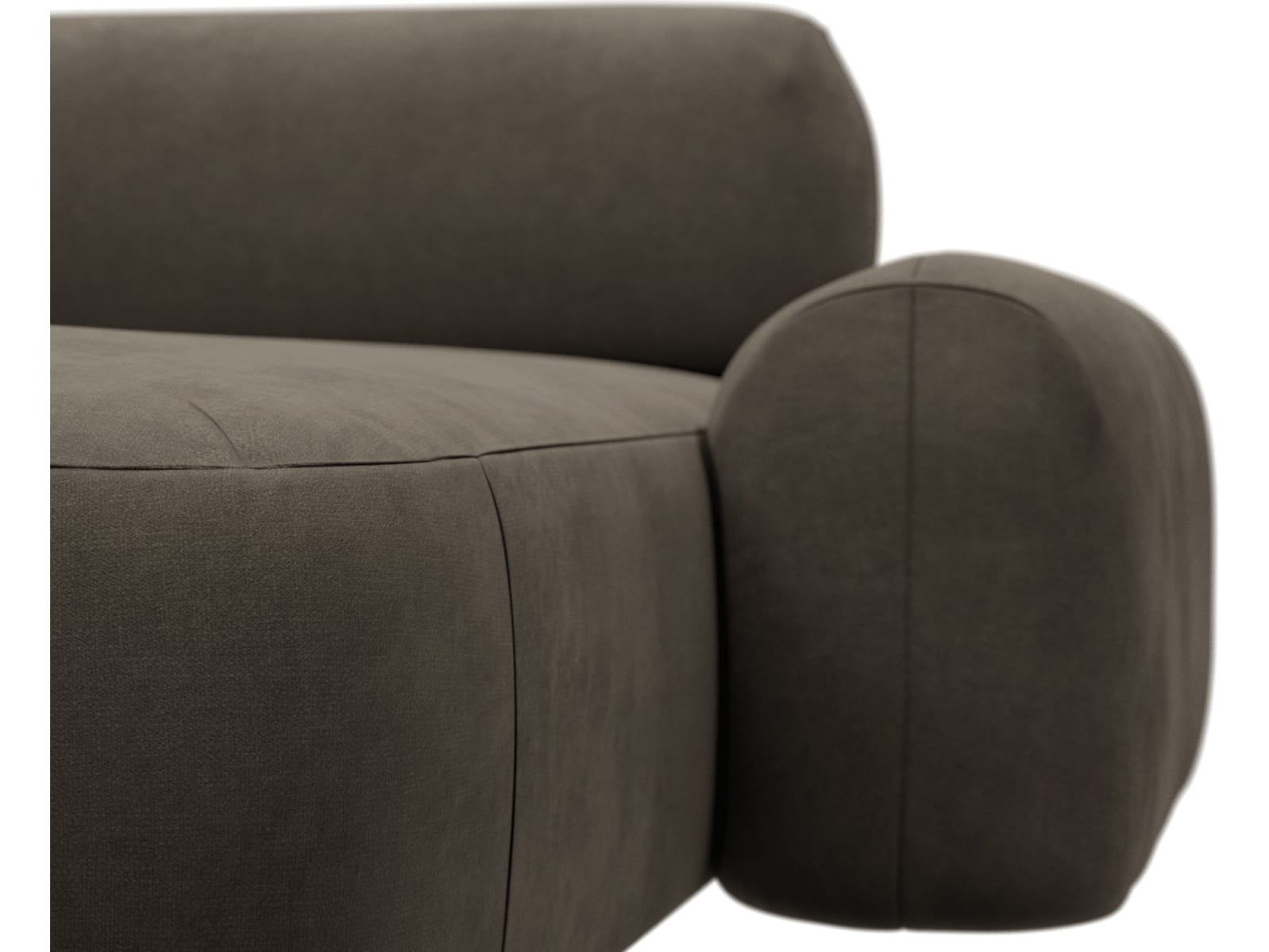 Beckett Muse Mink Chaise Sofa - 3 Seater color Muse Mink