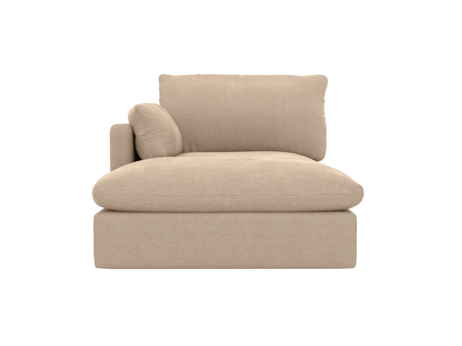 Willow Muse Driftwood Chaise Left Arm Facing Sofa Module color Muse Driftwood