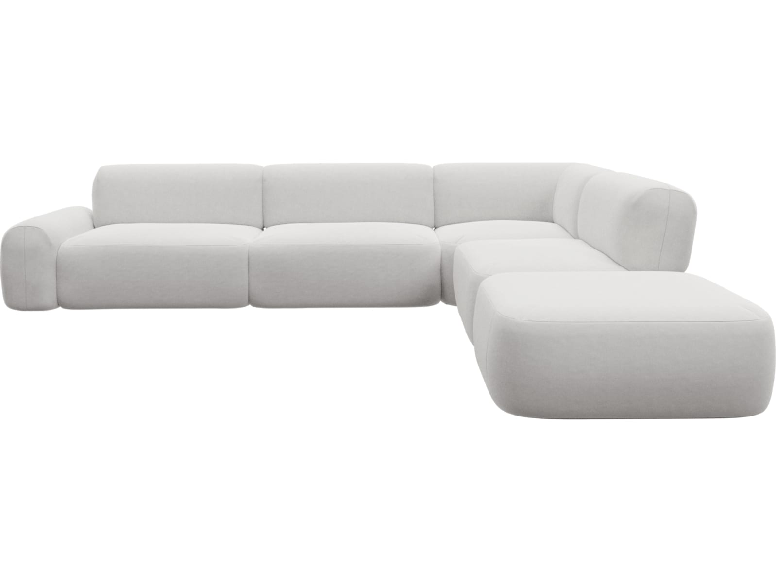 Beckett Muse Frost Modular Sofa - 6 Piece color Muse Frost