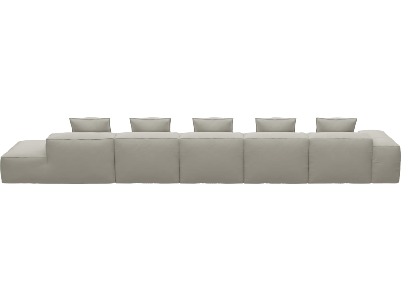 Riley California Ivory Modular Sofa - 1x Arm, 4x Armless, 1x Right Terminal color California Ivory