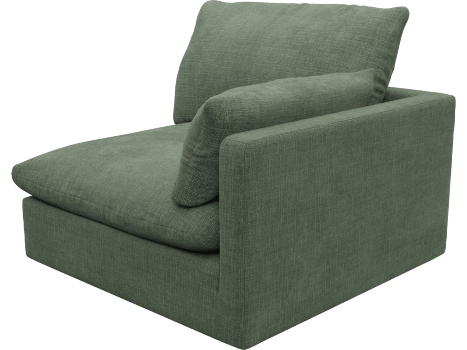 Willow Tribute Dark Jade 1 Seat Right Arm Facing Sofa Module color Tribute Dark Jade