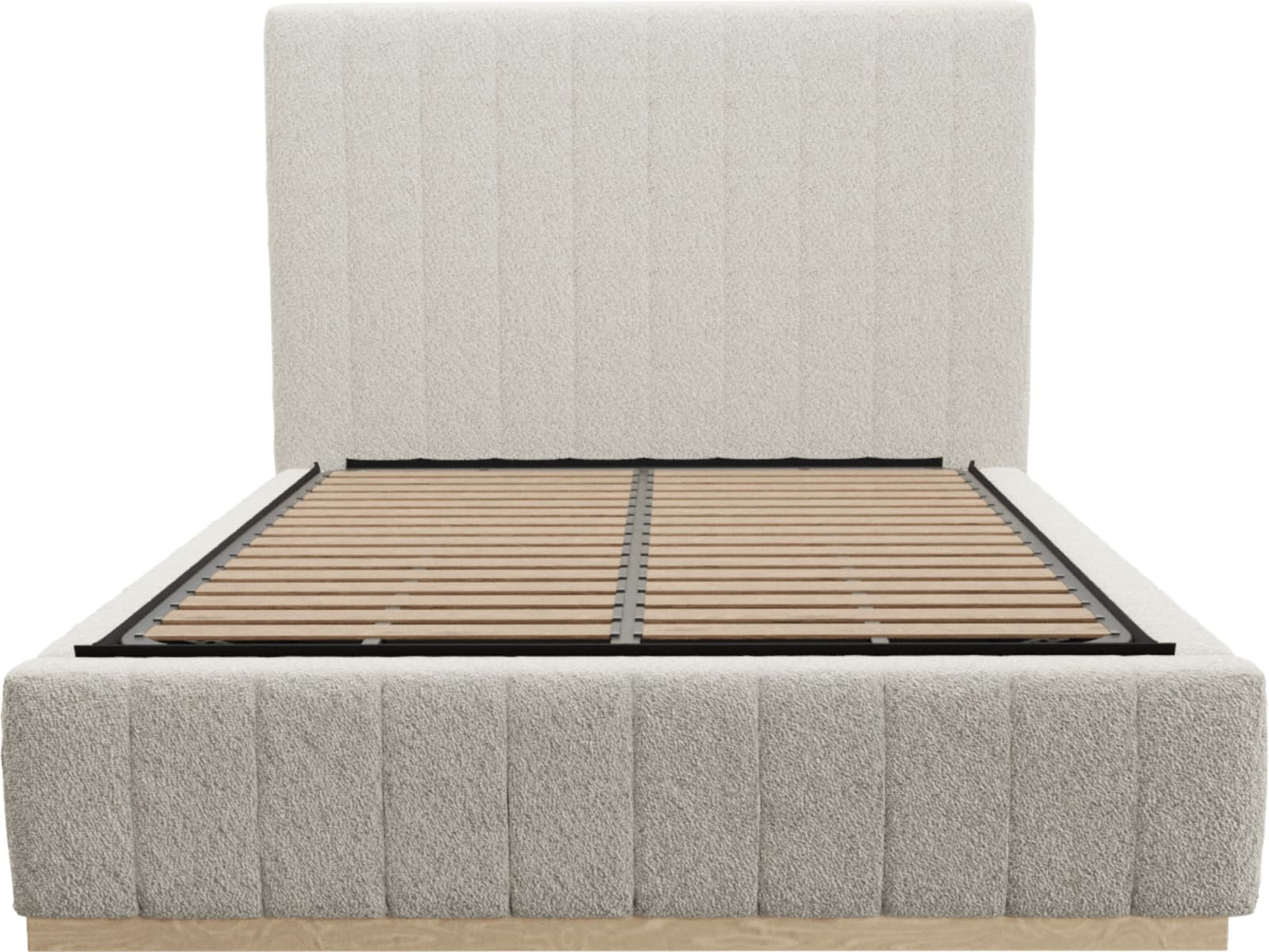 Brentwood Gas Lift Bed Boucle Ivory color Boucle Ivory