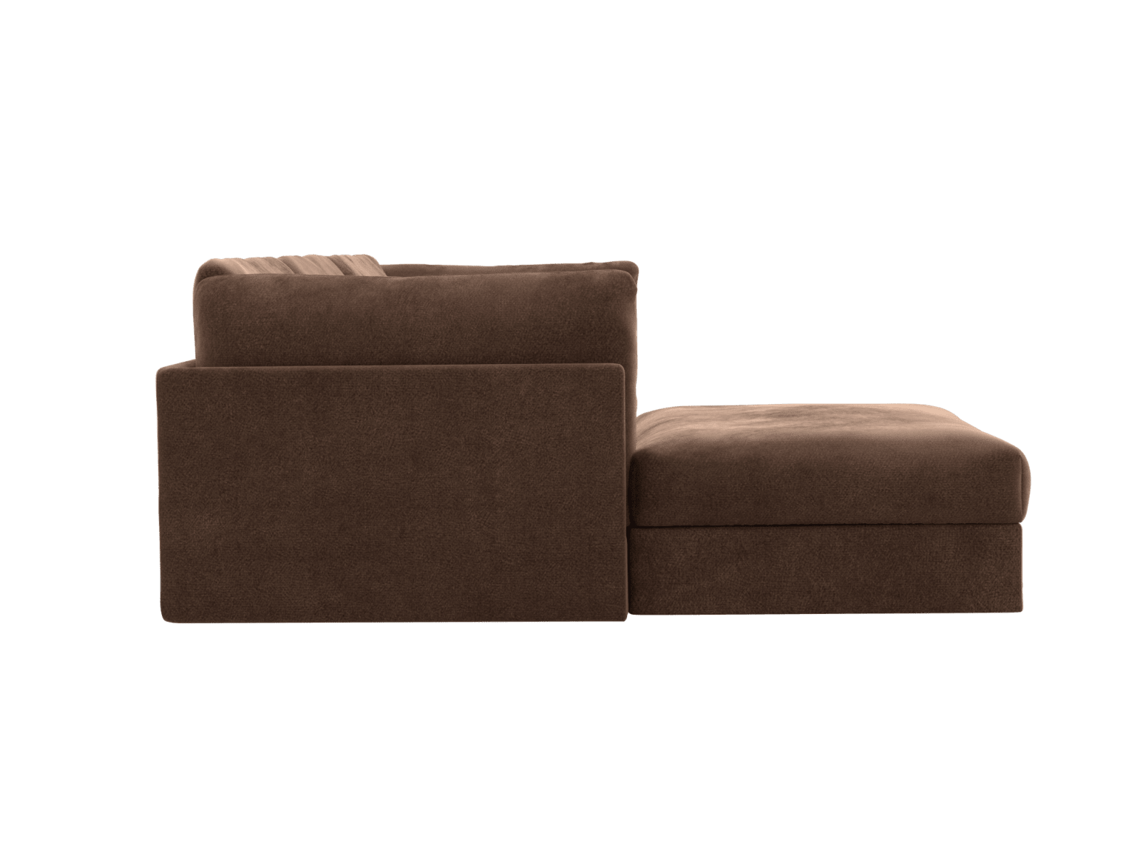 Finley Muse Chocolate Modular Sofa - 3 Seater and Ottoman color Muse Chocolate