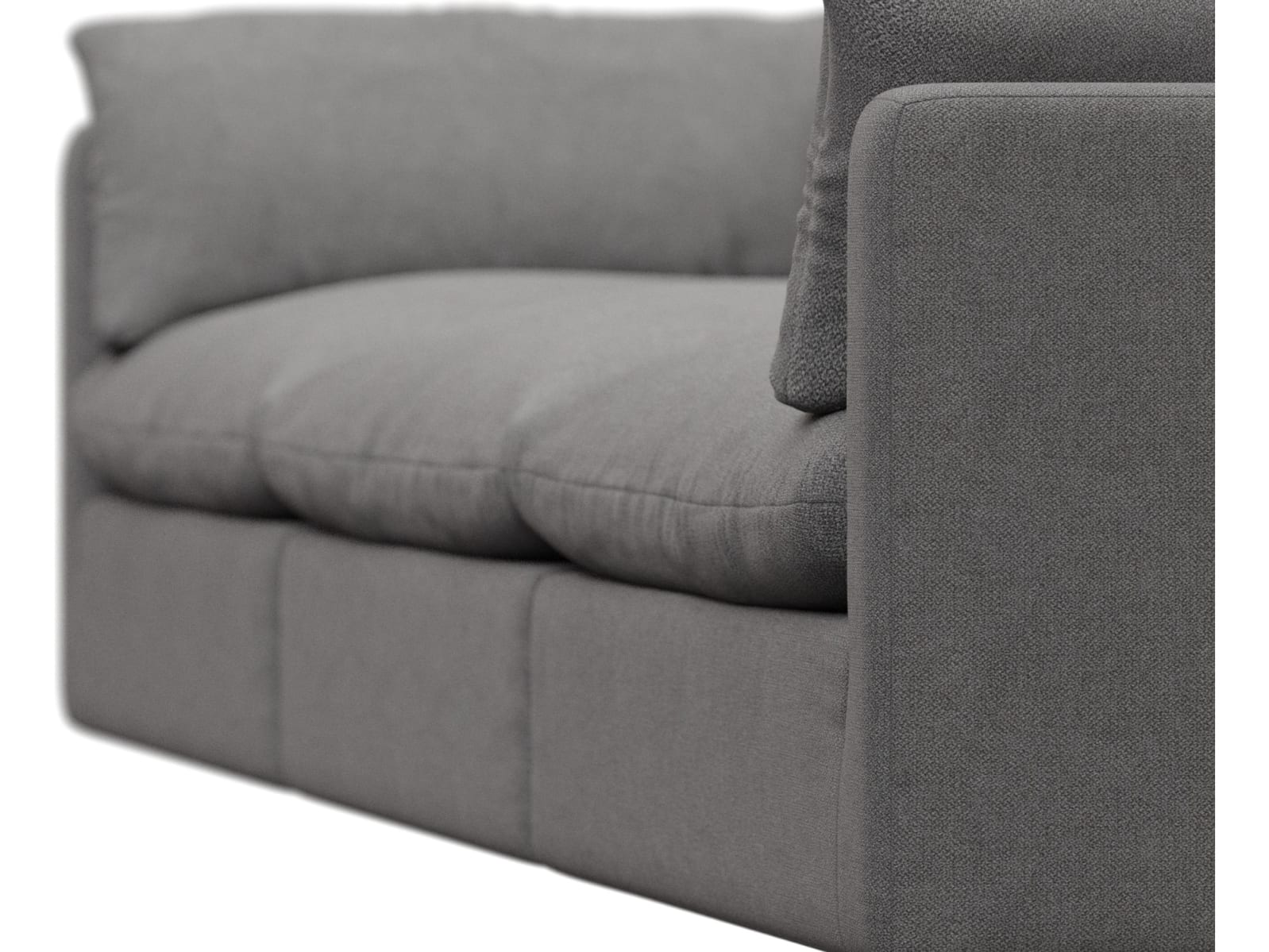 Willow California Slate Modular Sofa - 3 Seater color California Slate