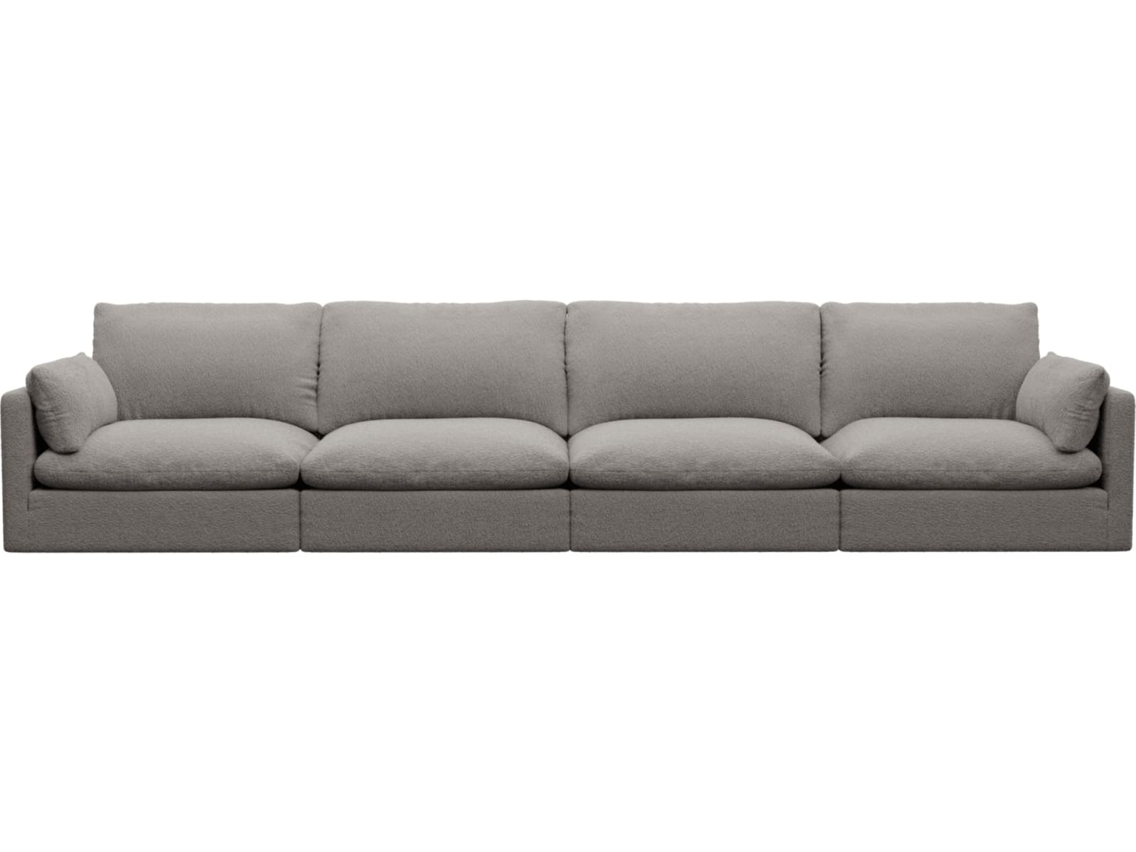 Willow Boucle Pumice Modular Sofa - 4 Seater color Boucle Pumice