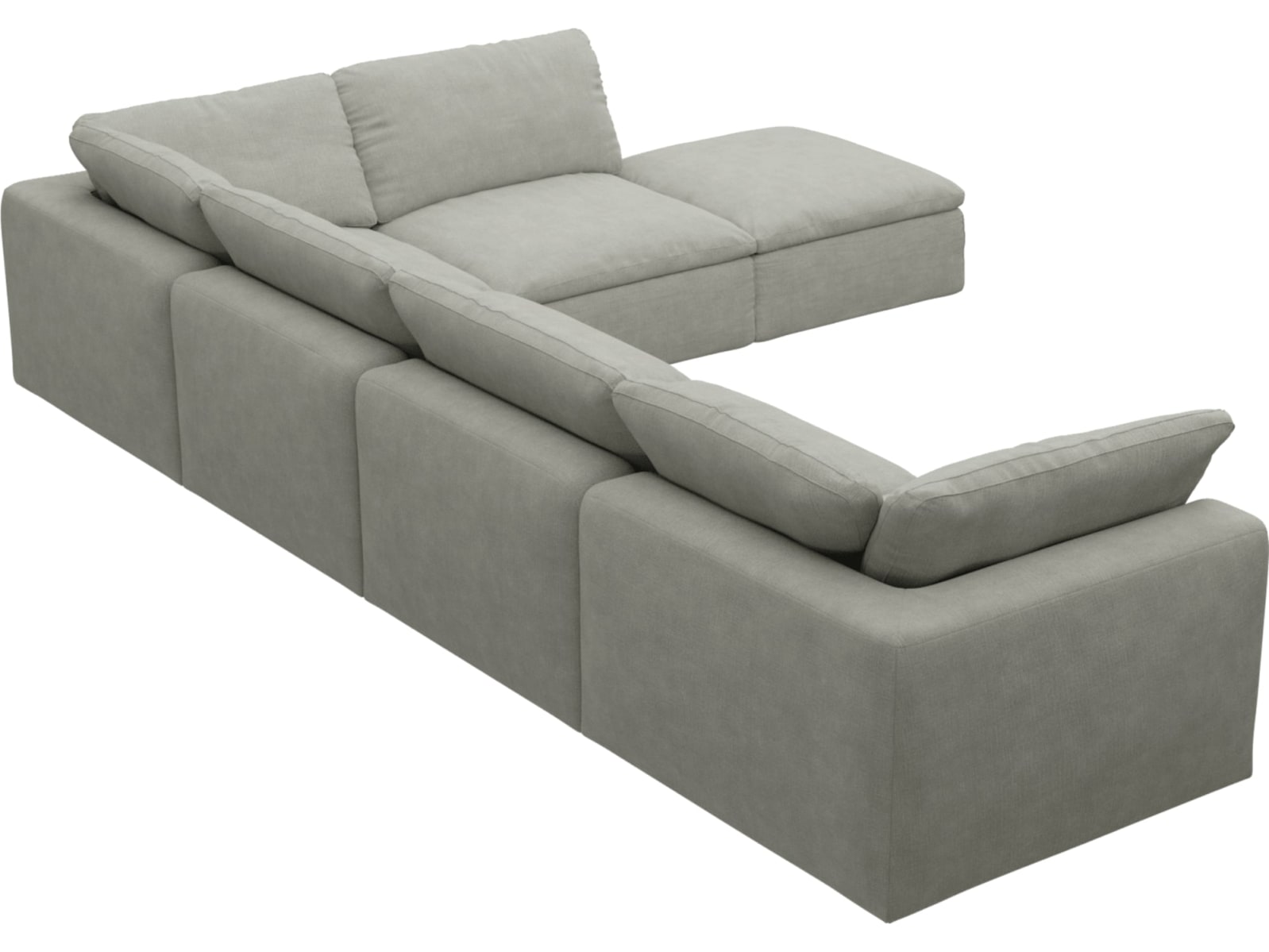 Cloud Deep Toorak Pebble Modular Sofa - 6 Piece color Toorak Pebble