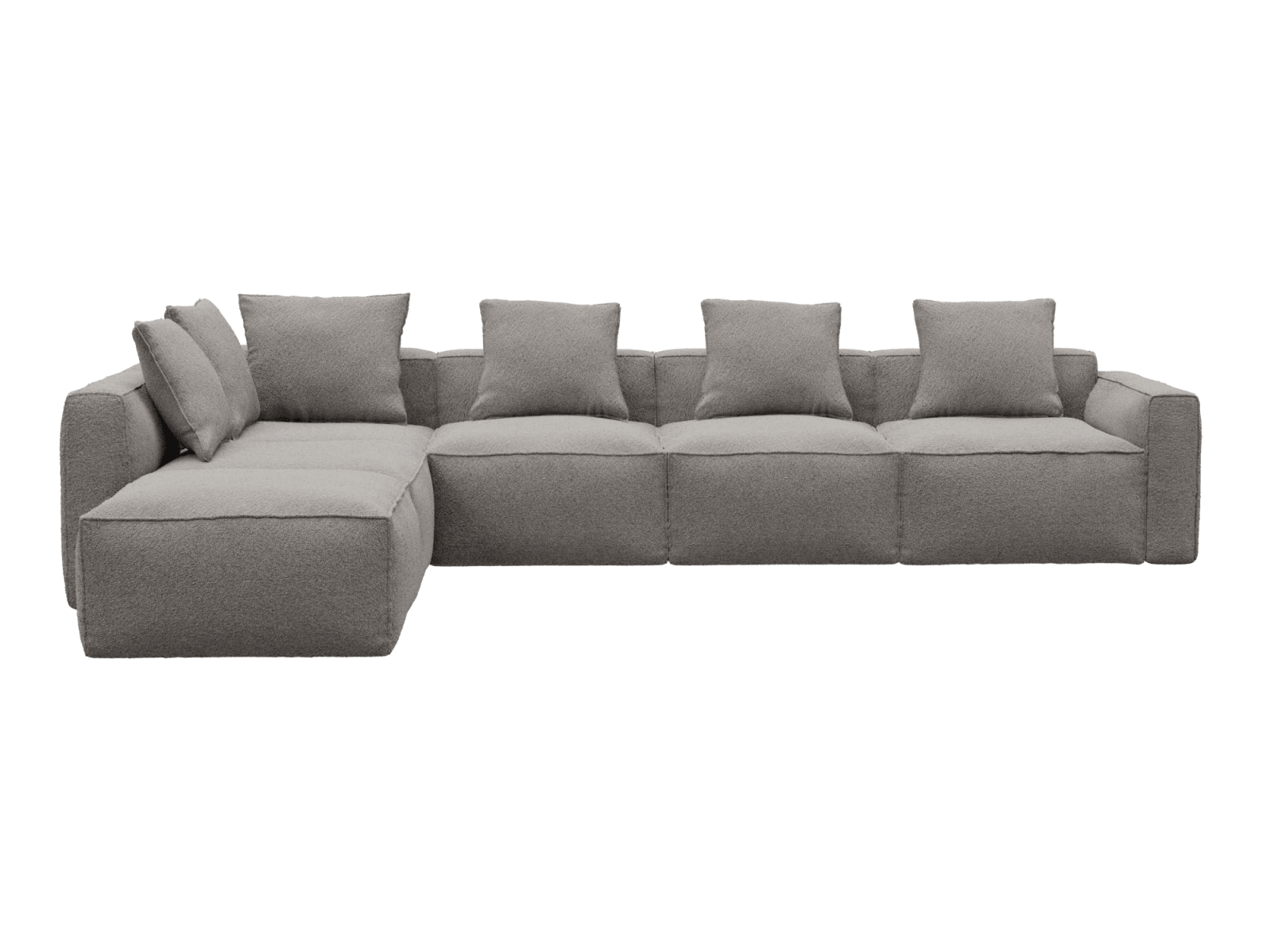 Riley Apt Boucle Pumice Sofa - 6 Seater LAF Terminal color Boucle Pumice
