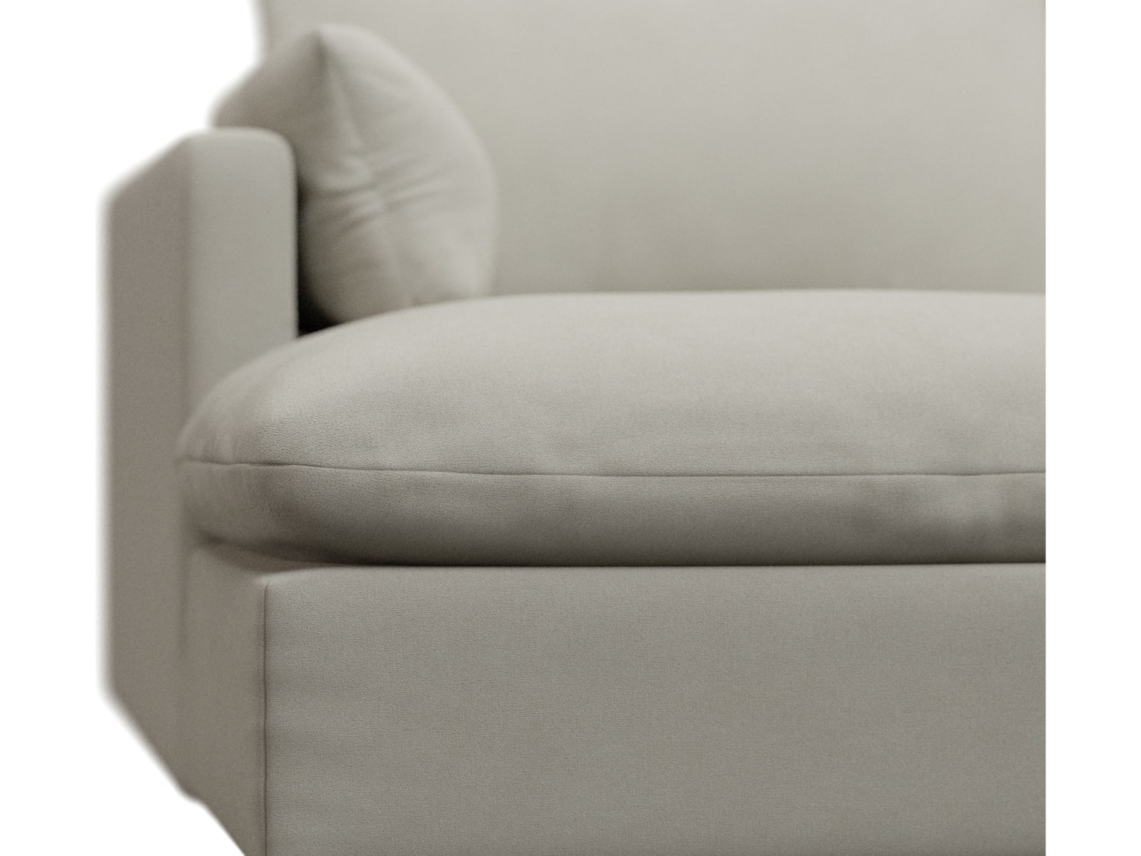 Willow California Ivory Chaise Sofa - 3 Seater color California Ivory