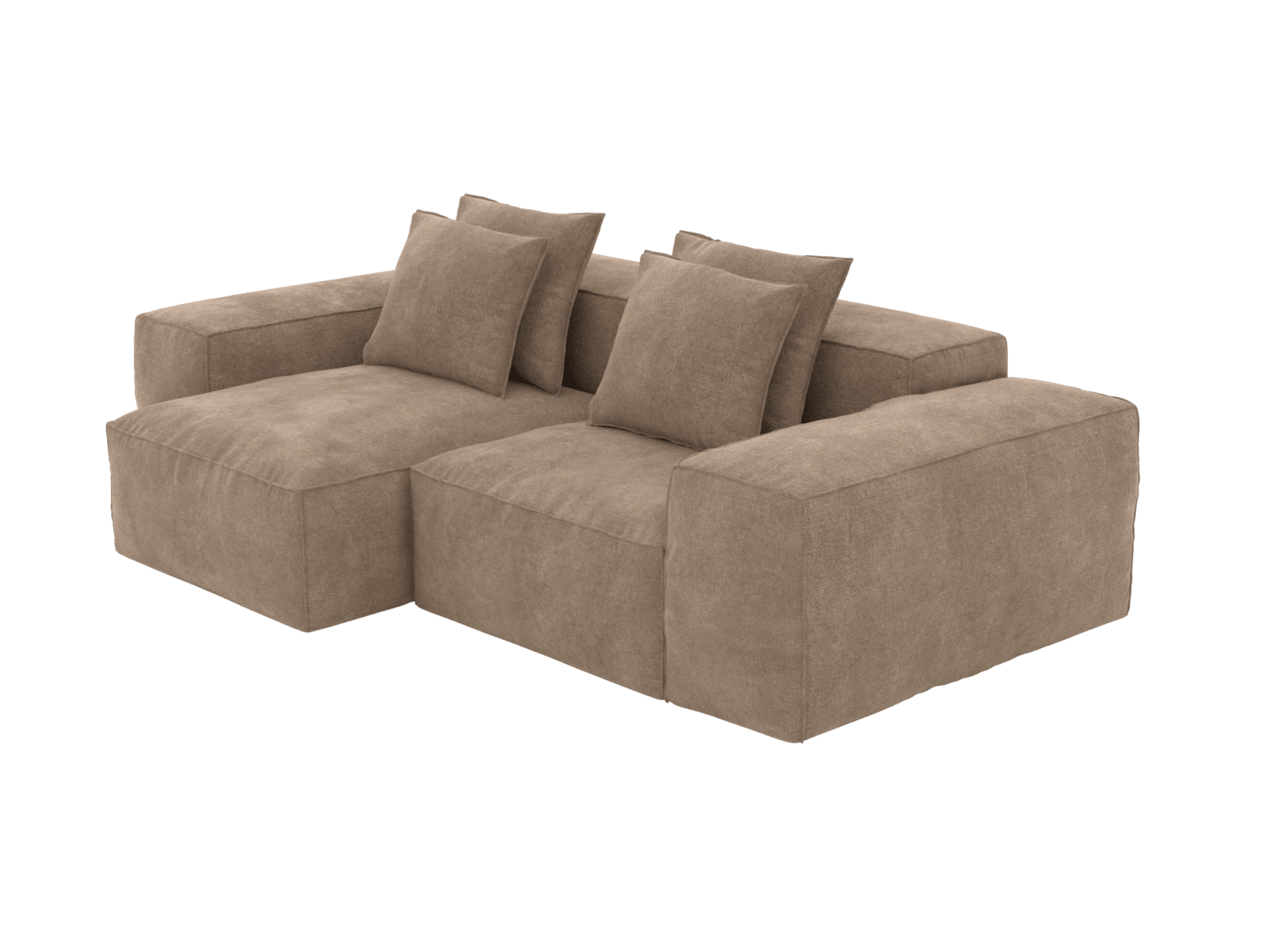 Riley Tribute Walnut Modular Chaise Sofa - 2 Seater color Tribute Walnut